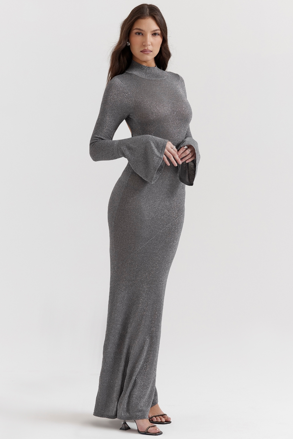 Steel Metallic Maxi Dress