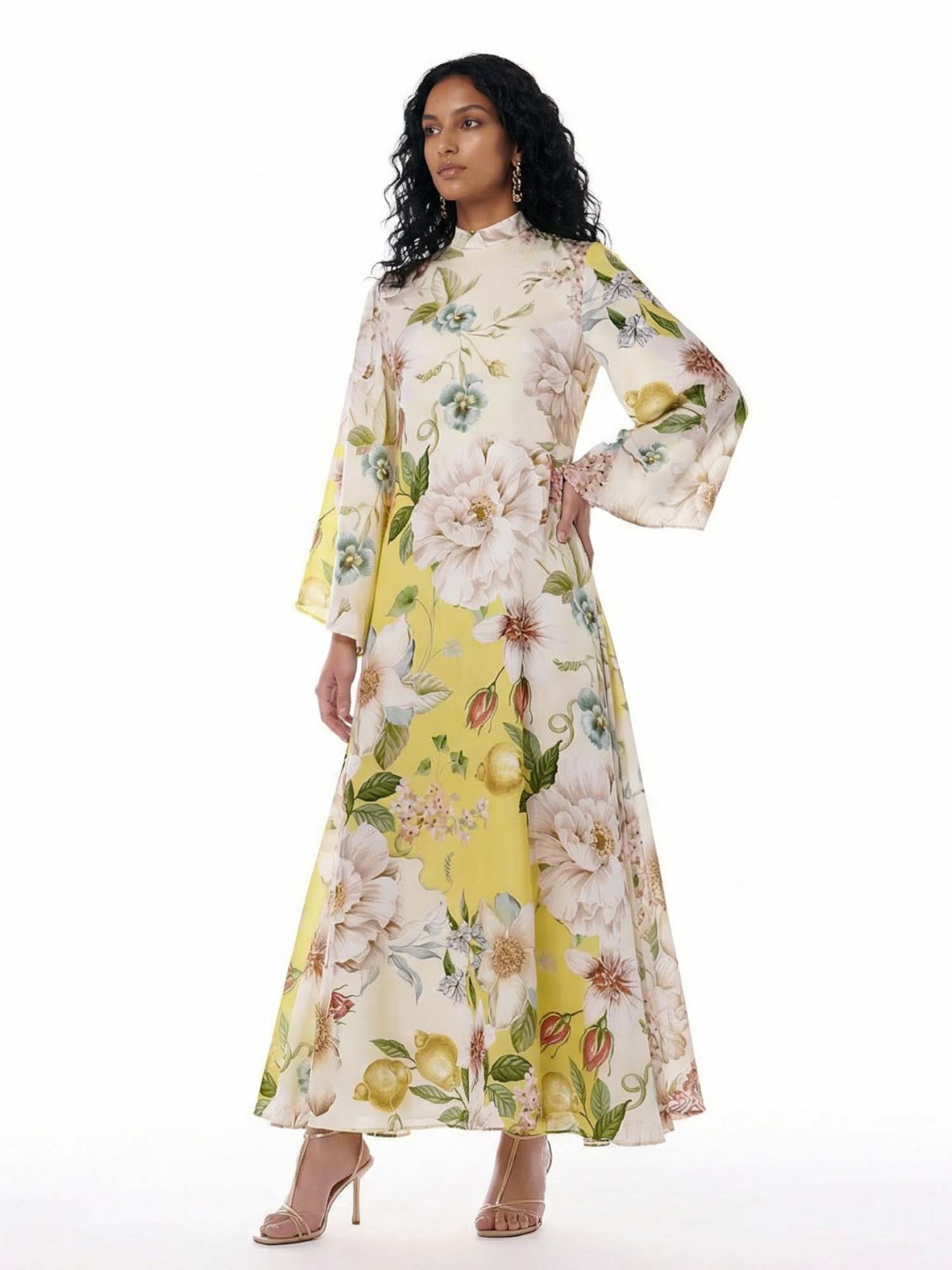 Lemon Blossom Maxi Dress