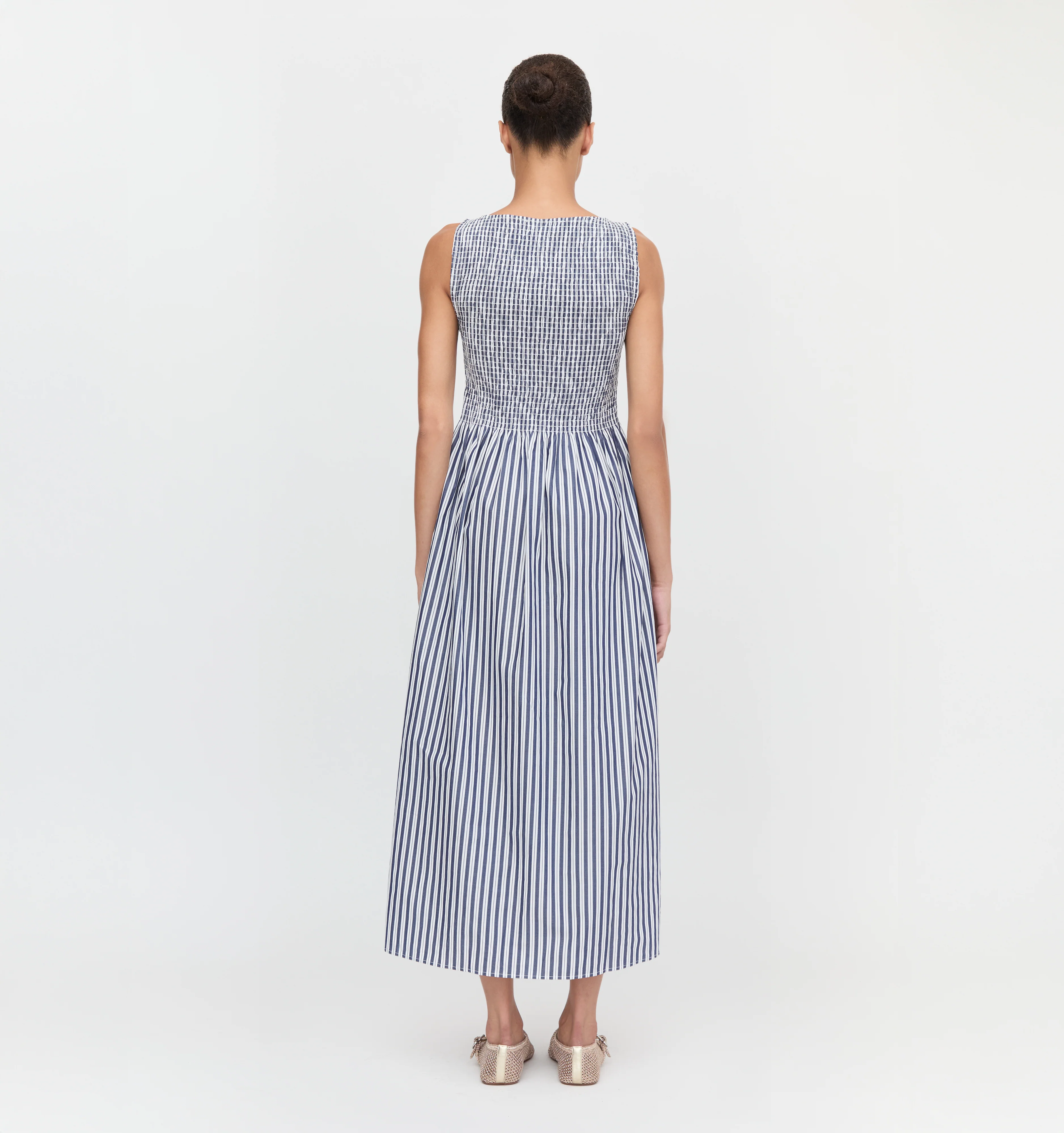 The Cosima Nap Dress - Navy Stripe