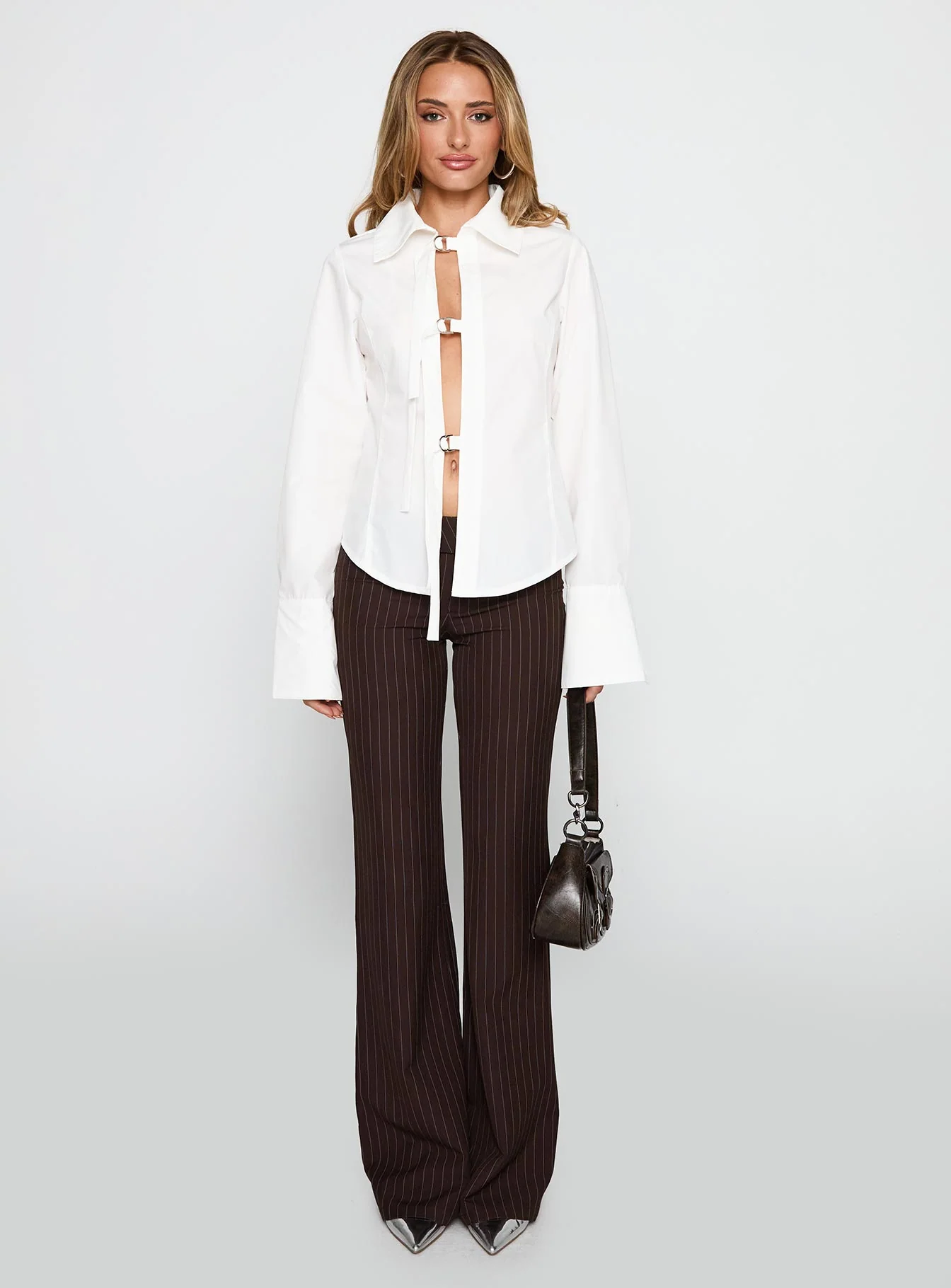 The Temptation Long Sleeve Top White
