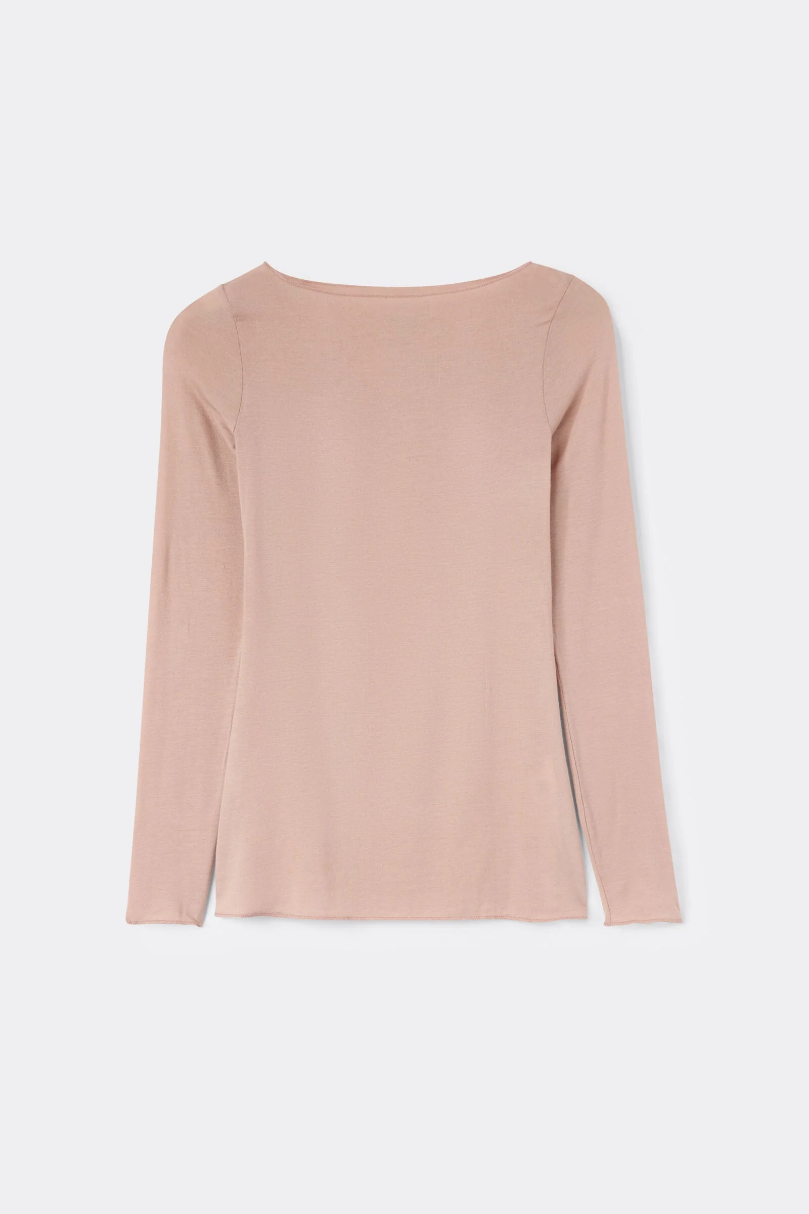 Boat Neck Modal Cashmere Ultralight Top - Macaron Rose