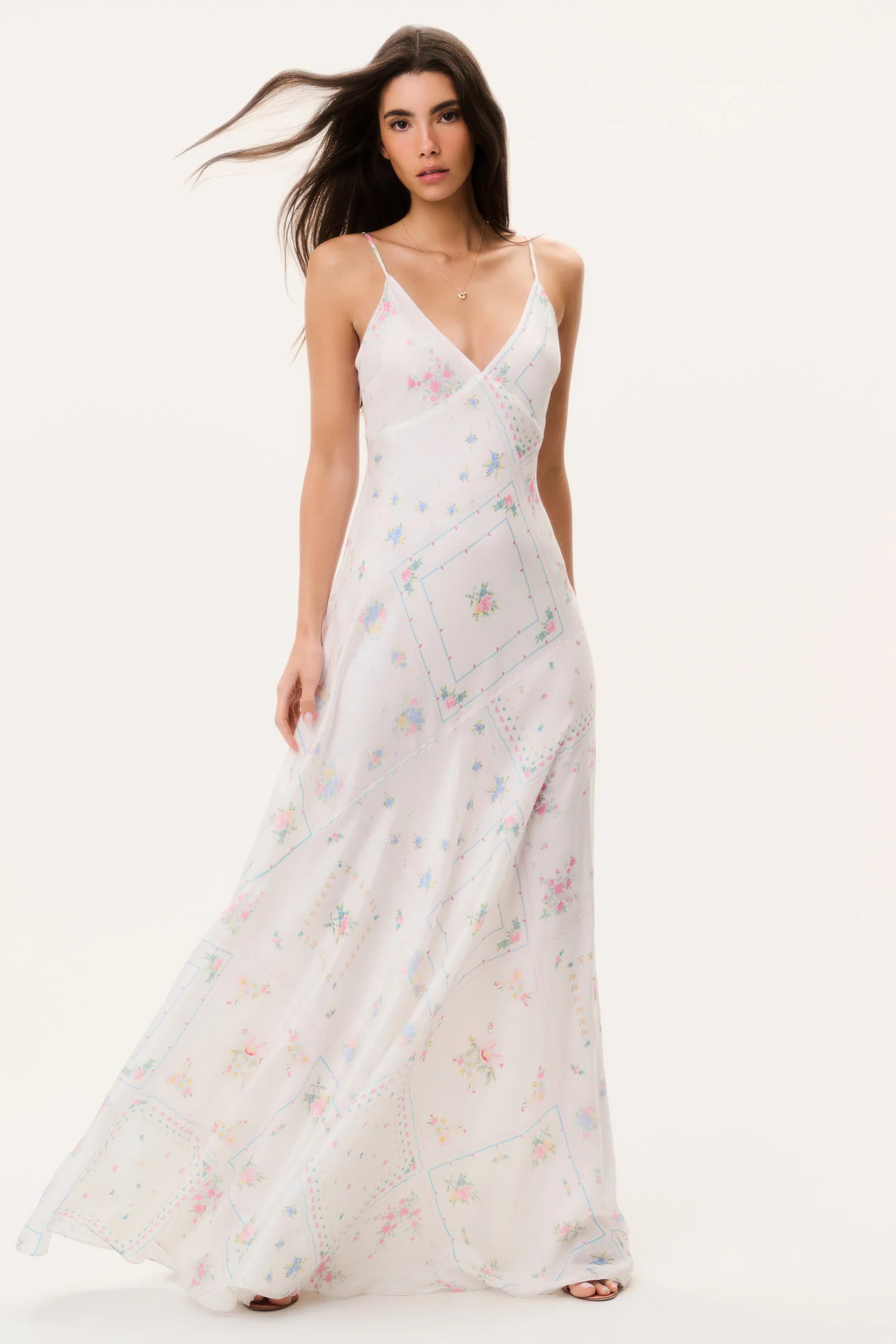 Castilla Silk Patchwork Maxi Dress