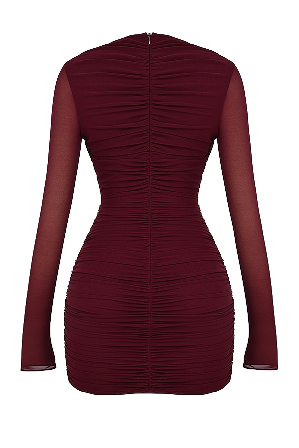 Mulberry Cutout Mini Dress