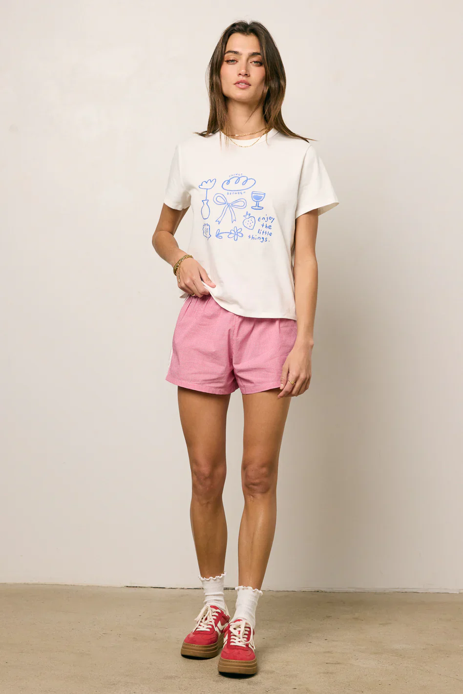 Bella Mia Graphic Tee in Blue