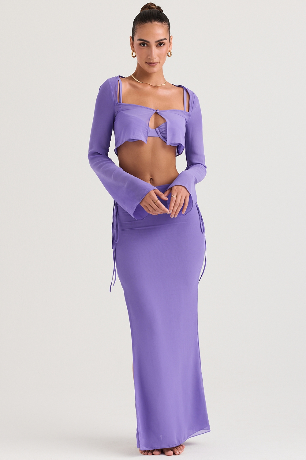 Violet Cutout Maxi Skirt