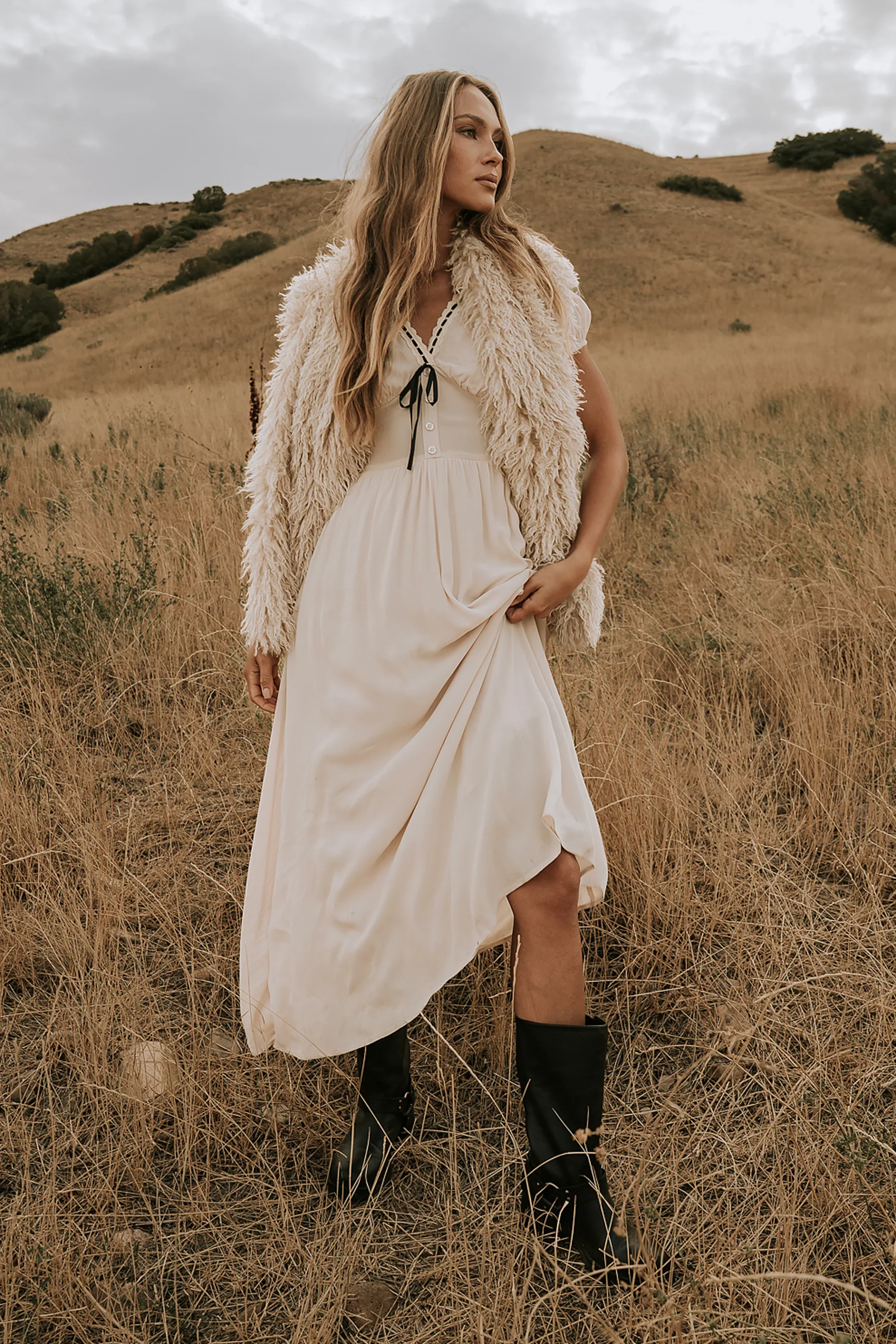 Kaydence Maxi Dress in Cream