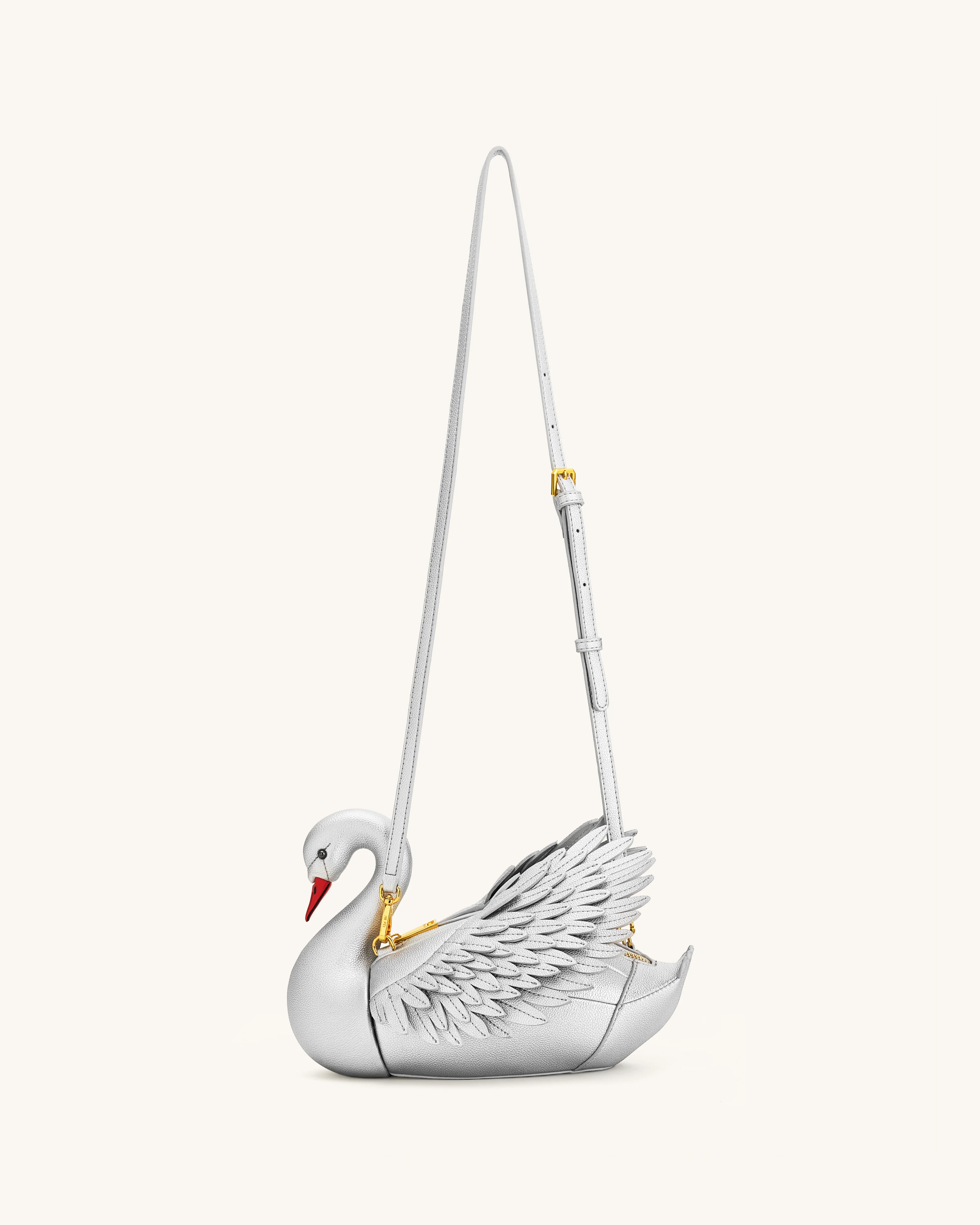 Alani Swan Shaped Crossbody Bag - Silver