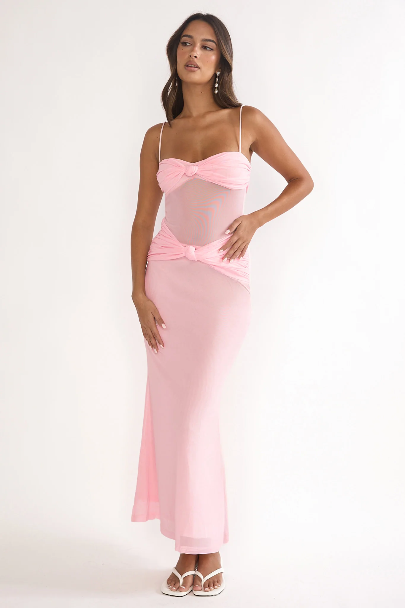 Stara Knot Accent Maxi Dress Blush