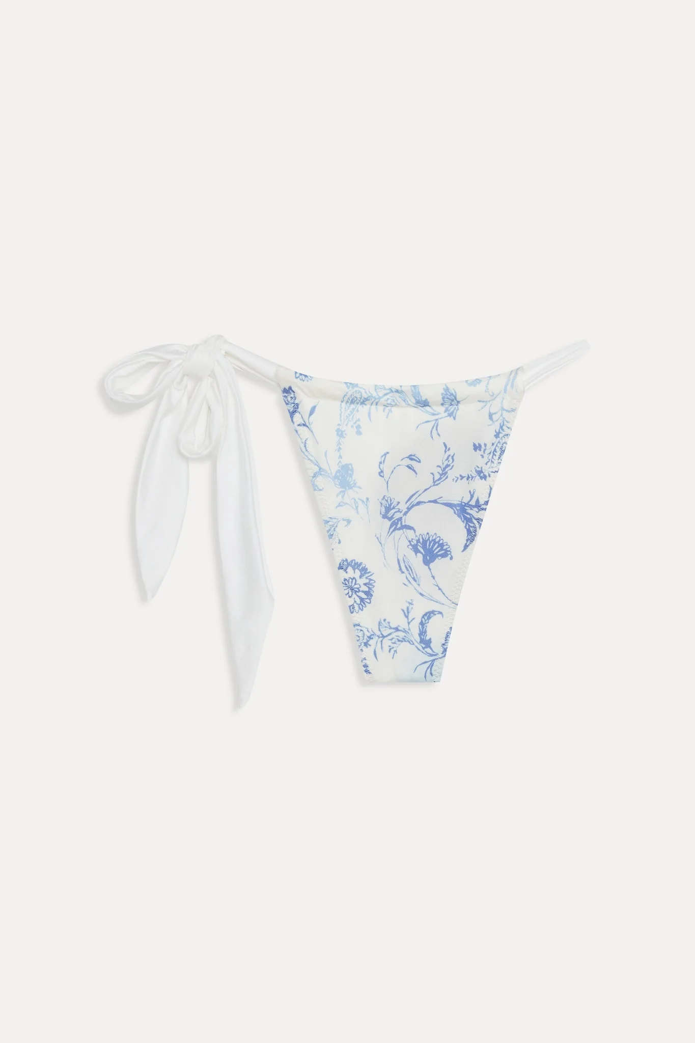 Kealy Satin Cheeky Bikini Bottom - Fleur de Bleu