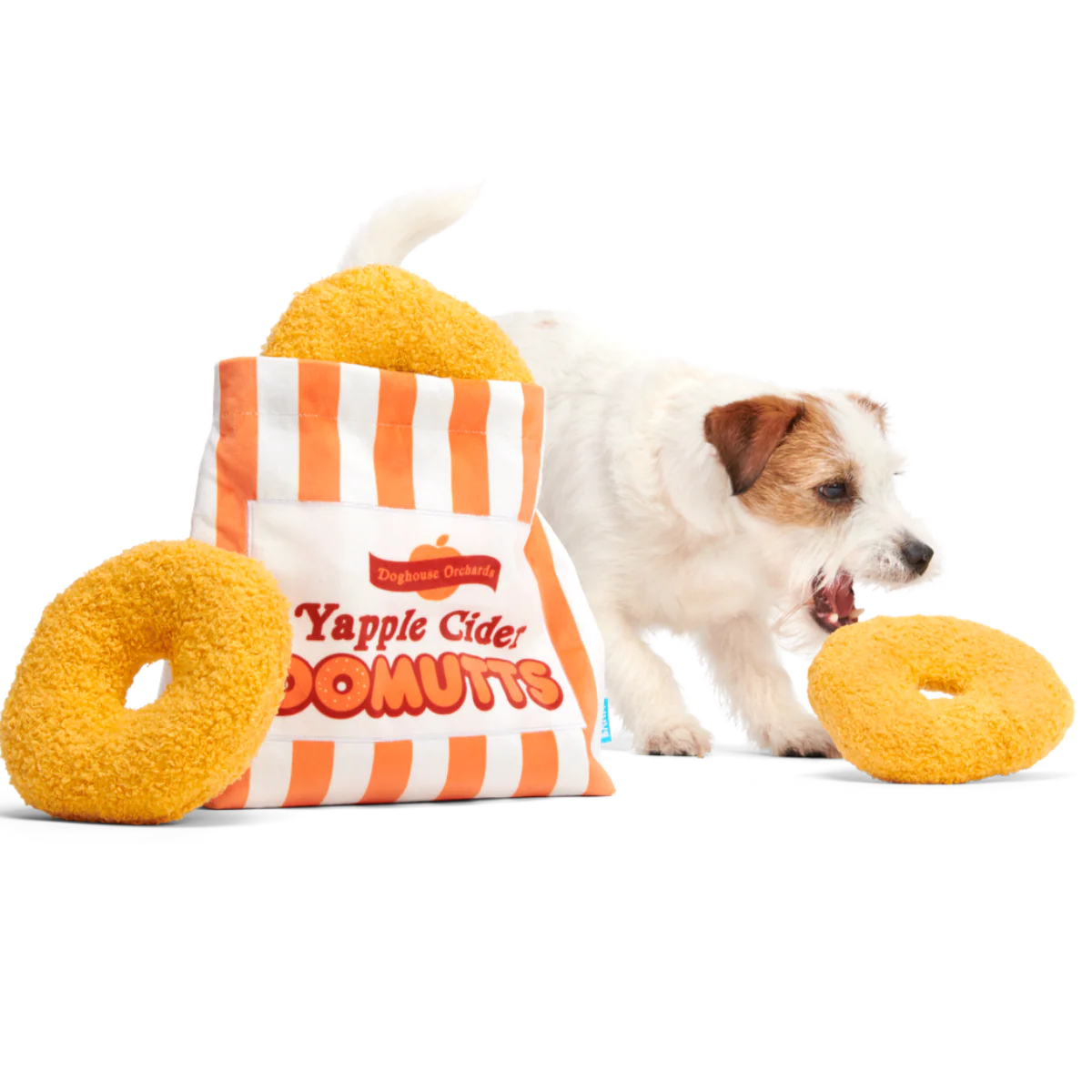 Yapple Cider Domutts Plush Extra-Large + Enrichment + Multi-Part Dog Toy