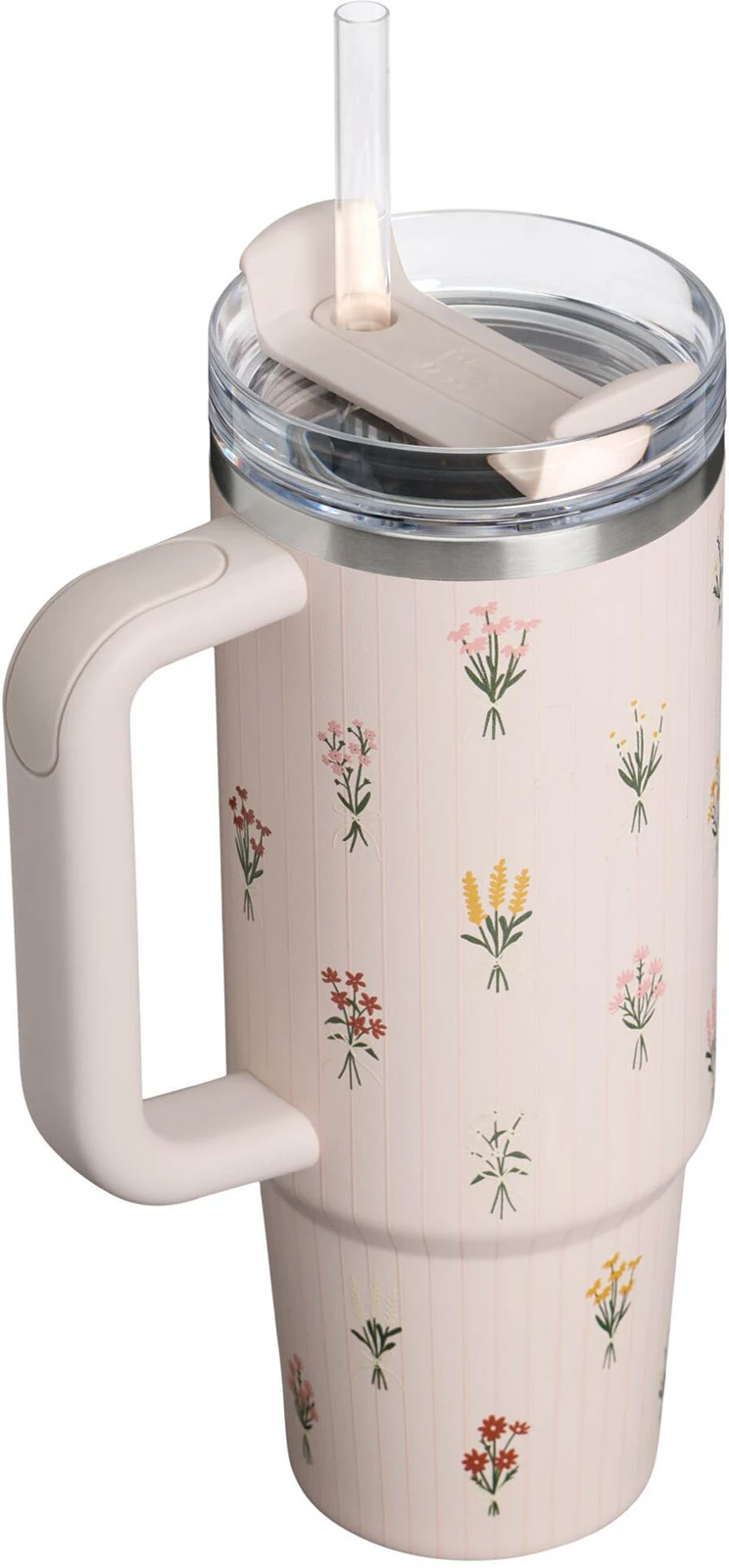 Stanley 30 oz. Quencher H2.0 FlowState Tumbler - Rose Quartz Bouquets