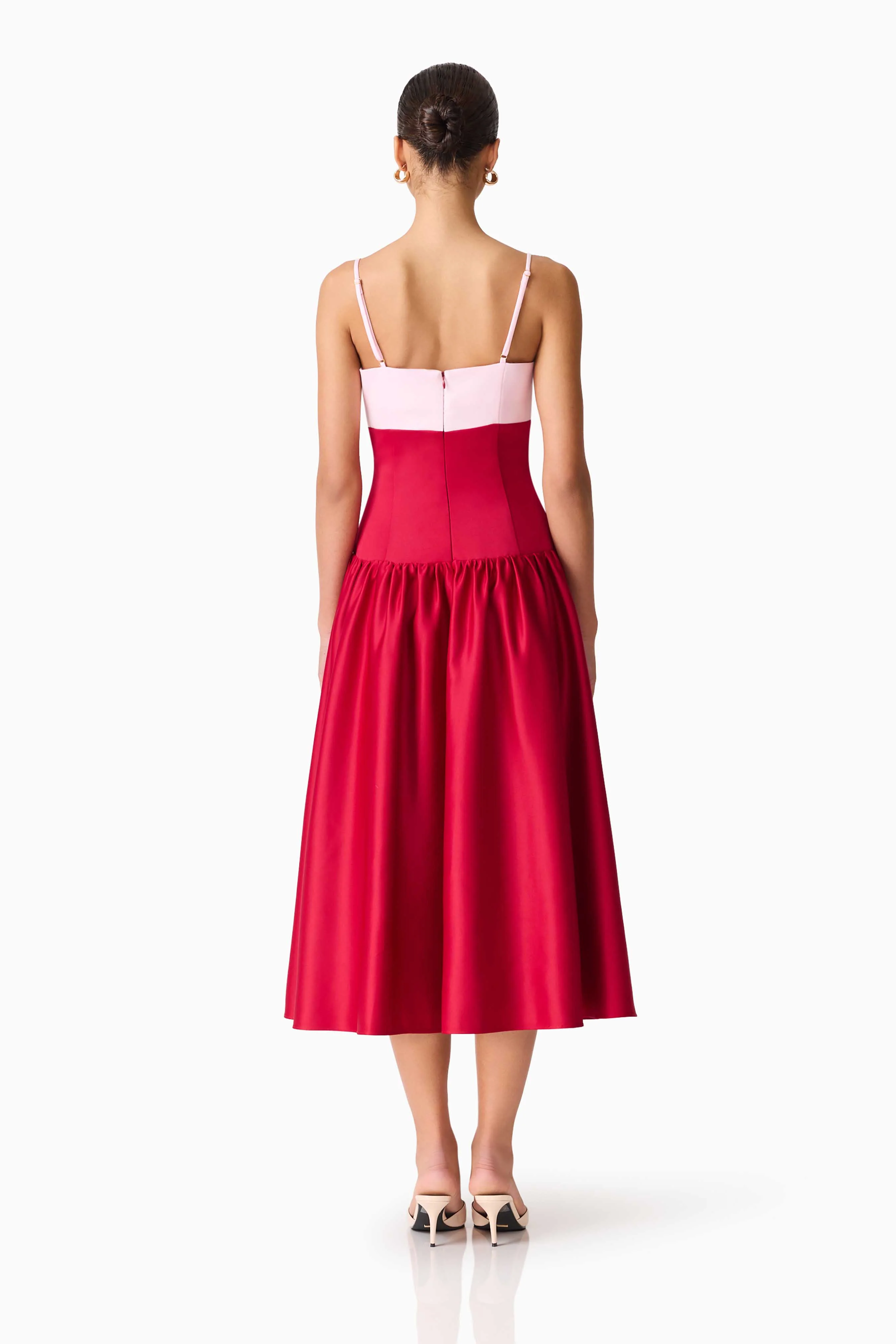 June A-Line Gown in Pink & Red