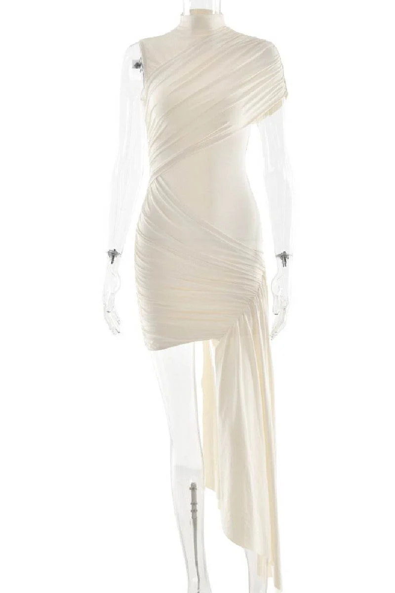 Asymmetry Mini Knitted Cocktail Wedding Guest dresses