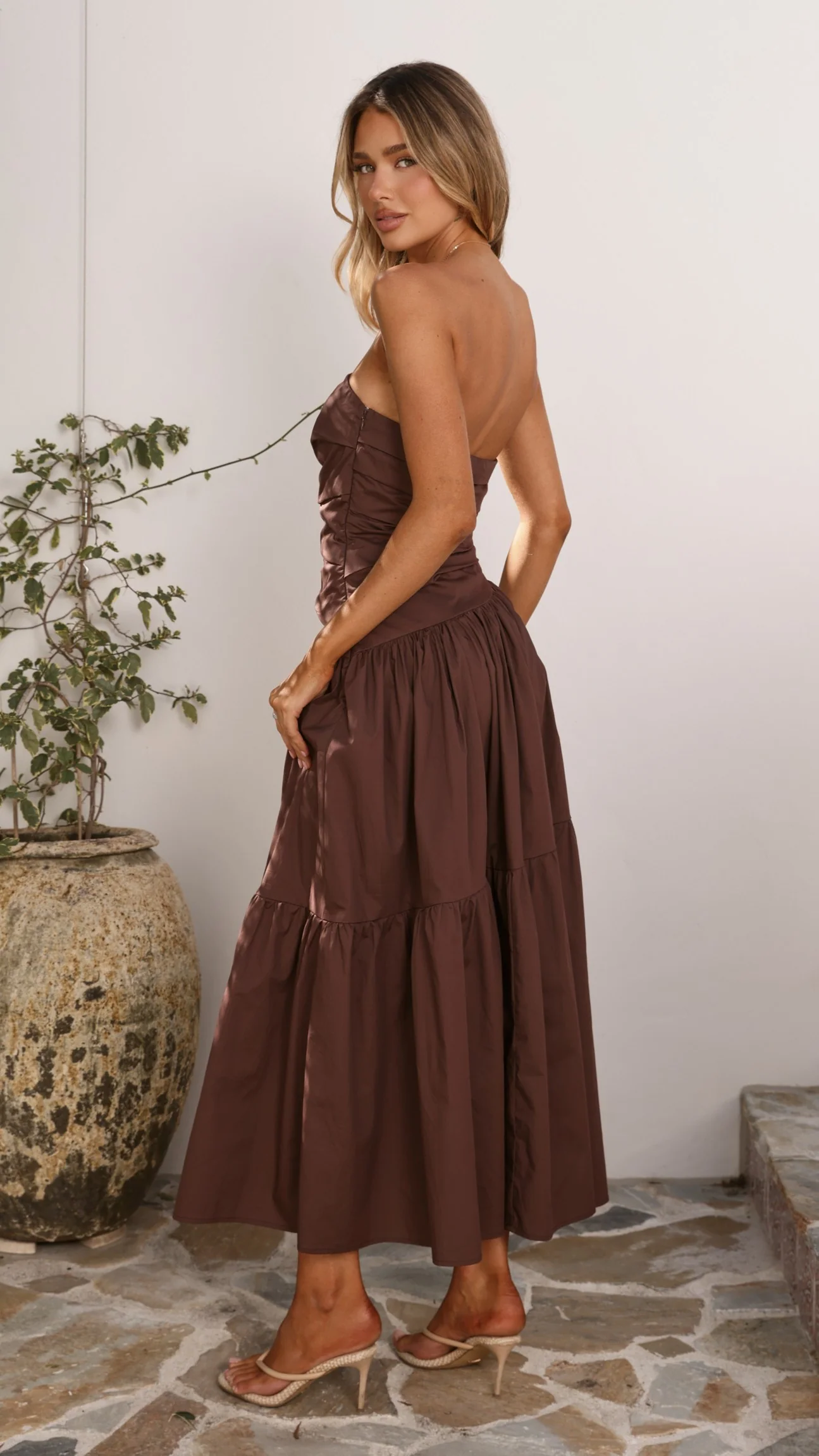 Nia Maxi Dress - Chocolate
