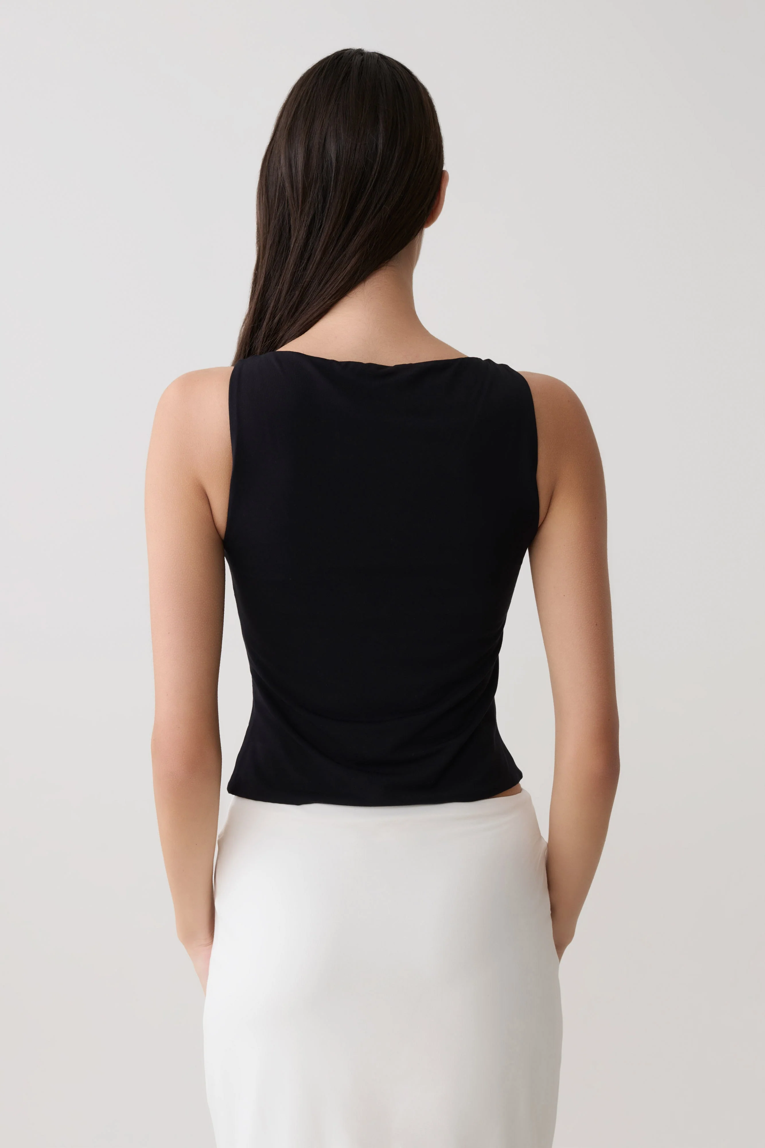 Nicolette Sleeveless Tank Top - Black