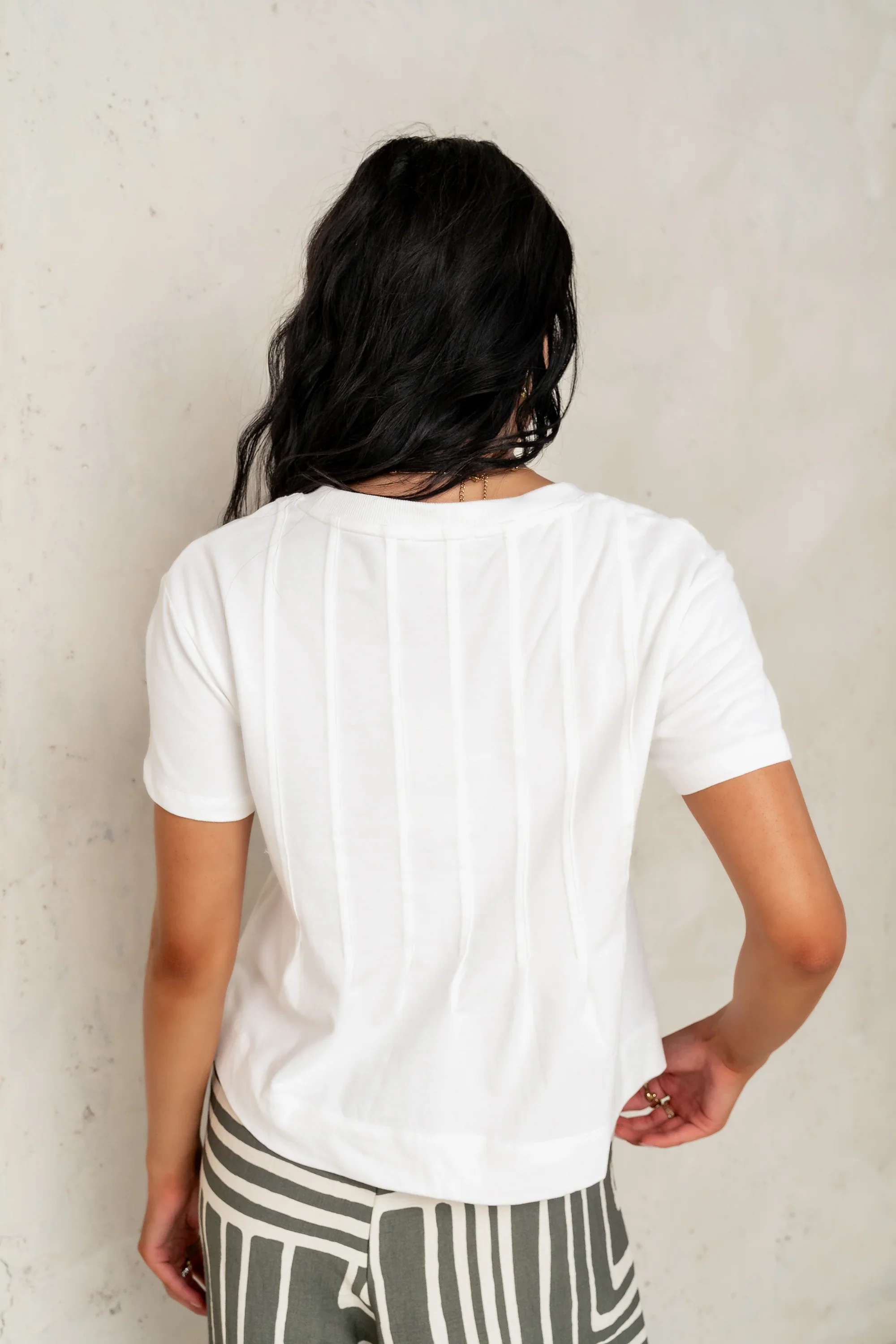 Cattelain Pleated Top in Ivory