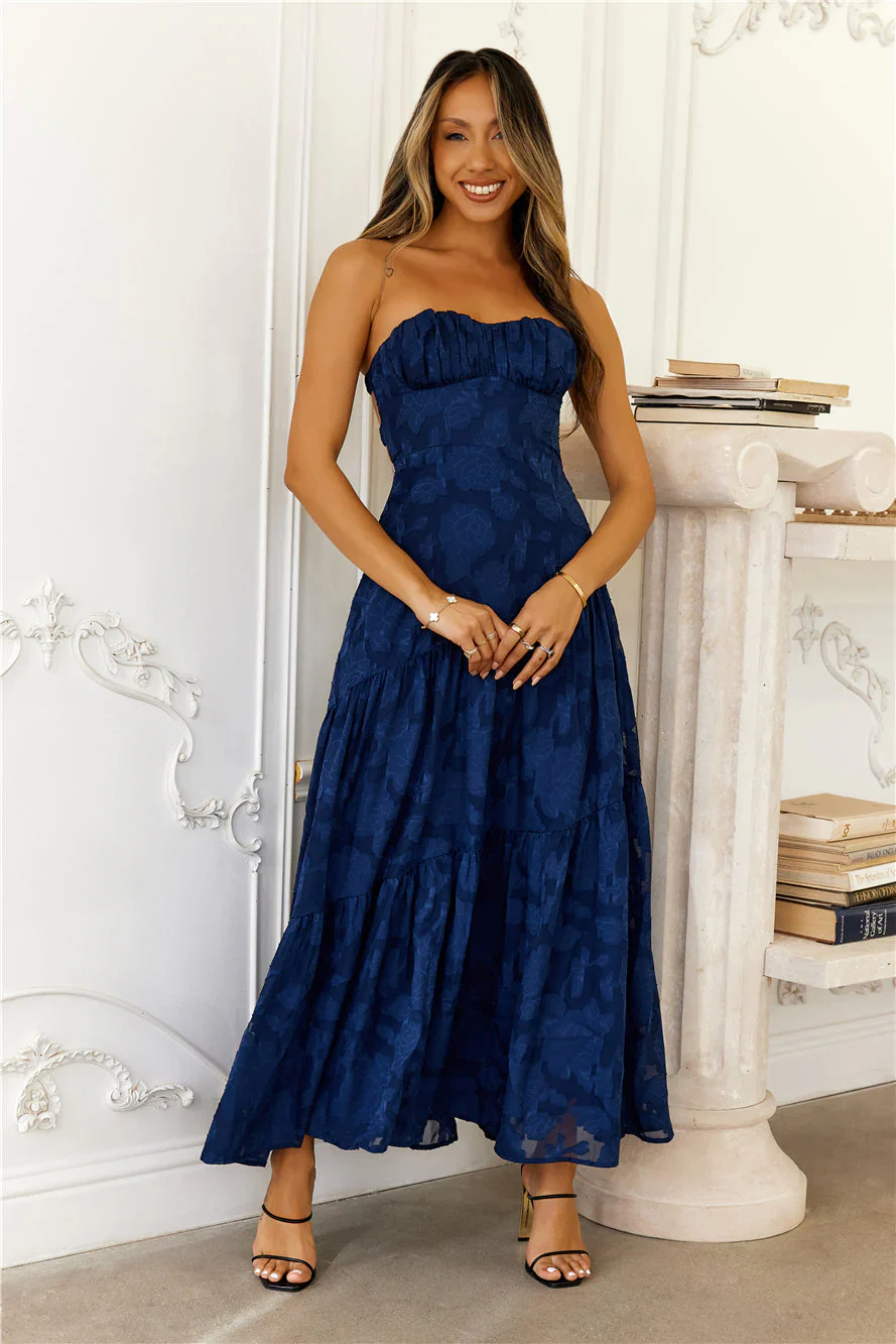 Fashion Revolution Strapless Maxi Dress Navy