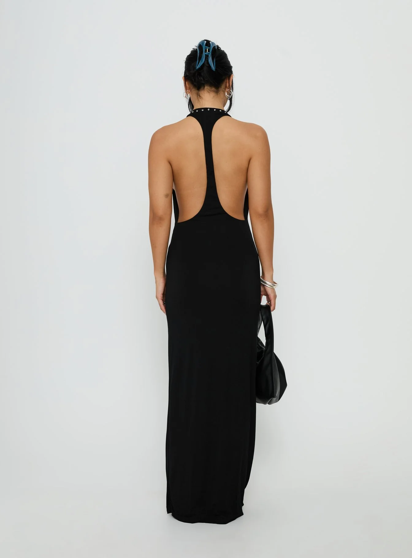 Ascenza Studded Racerback Maxi Dress Black