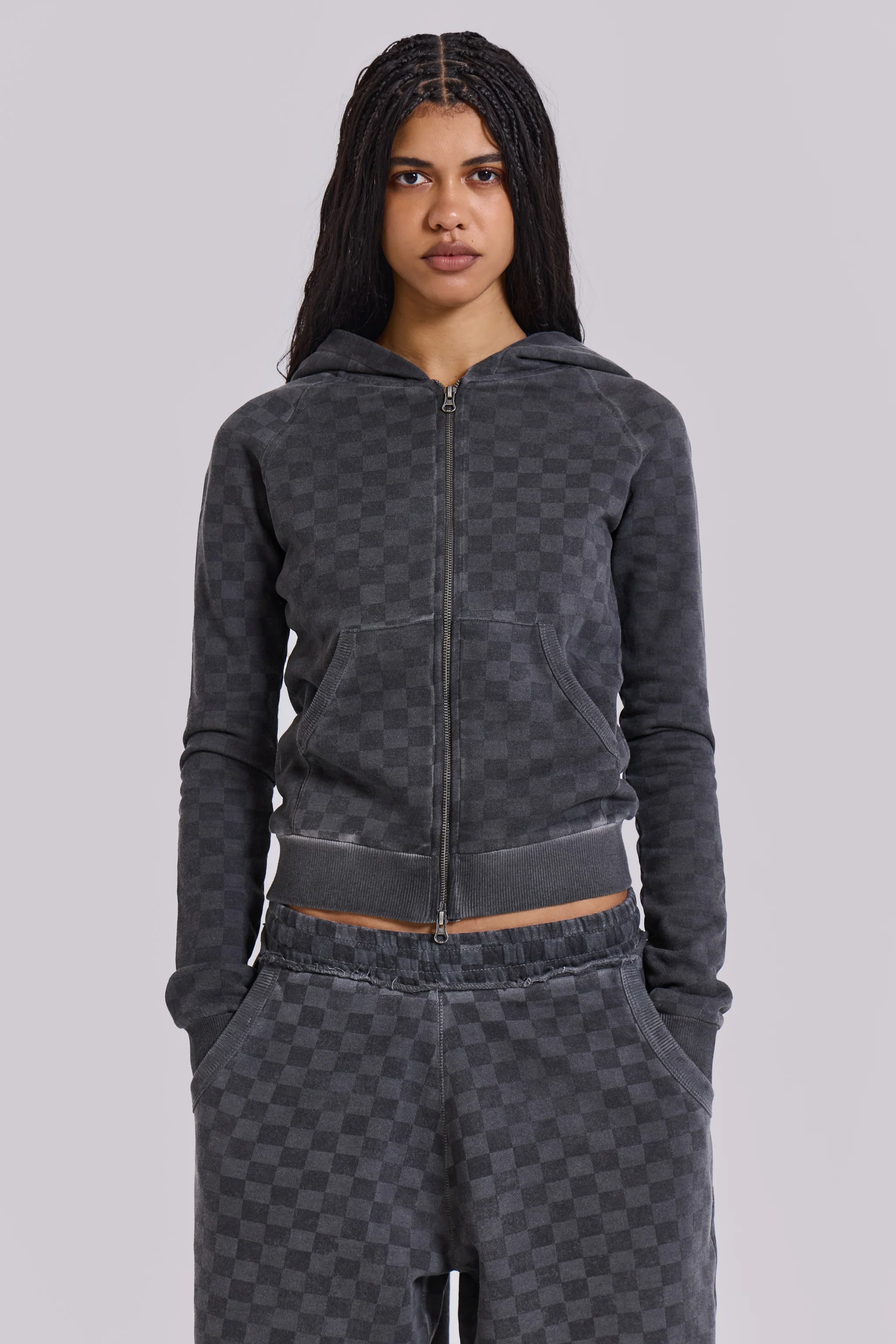 Checkerboard Mini Monster Hoodie