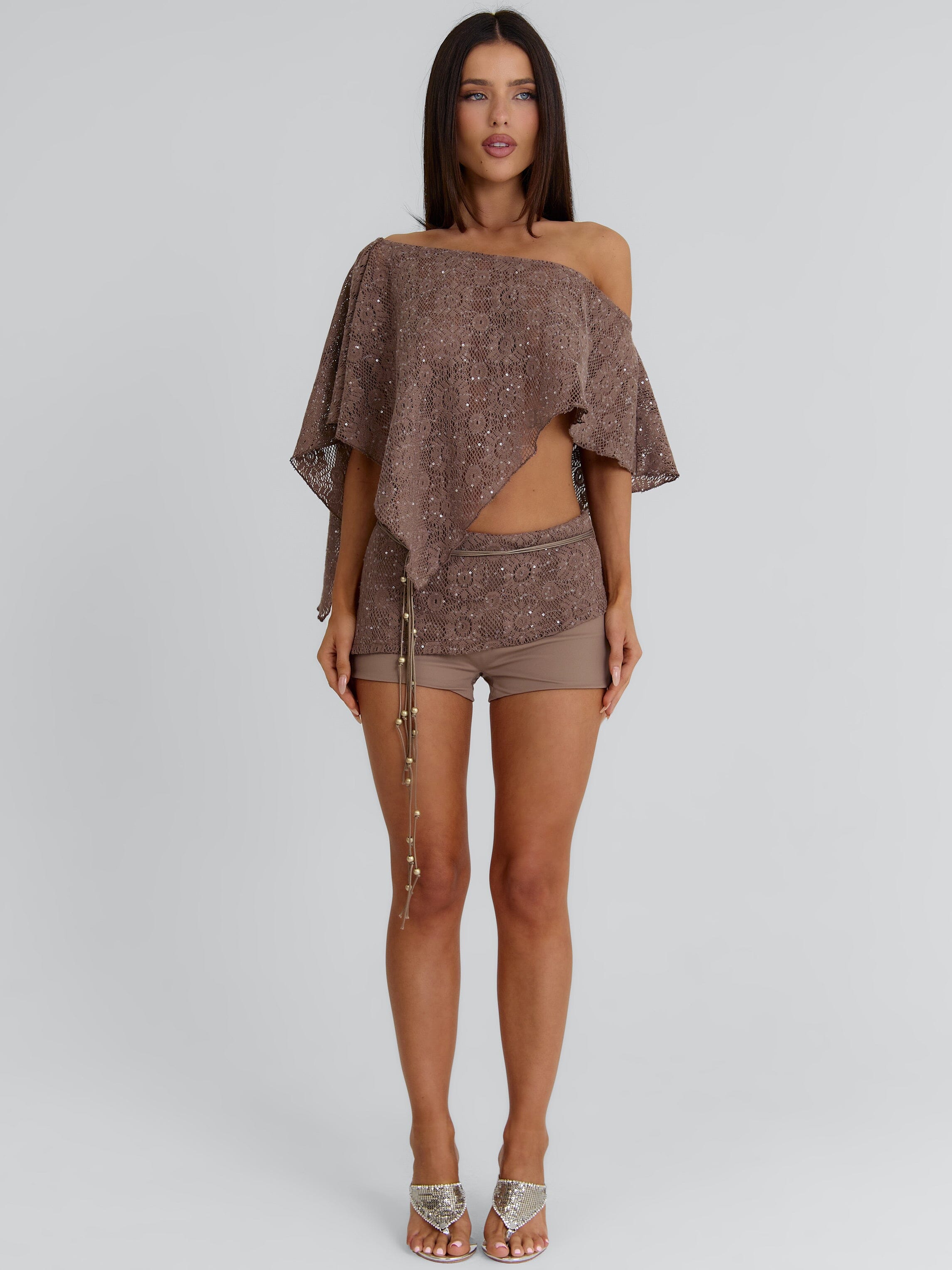 REECE LONGLINE TOP TAUPE