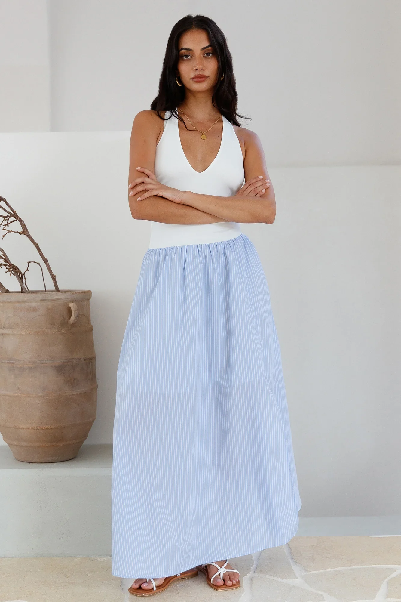 Soft Sail Maxi Dress Blue