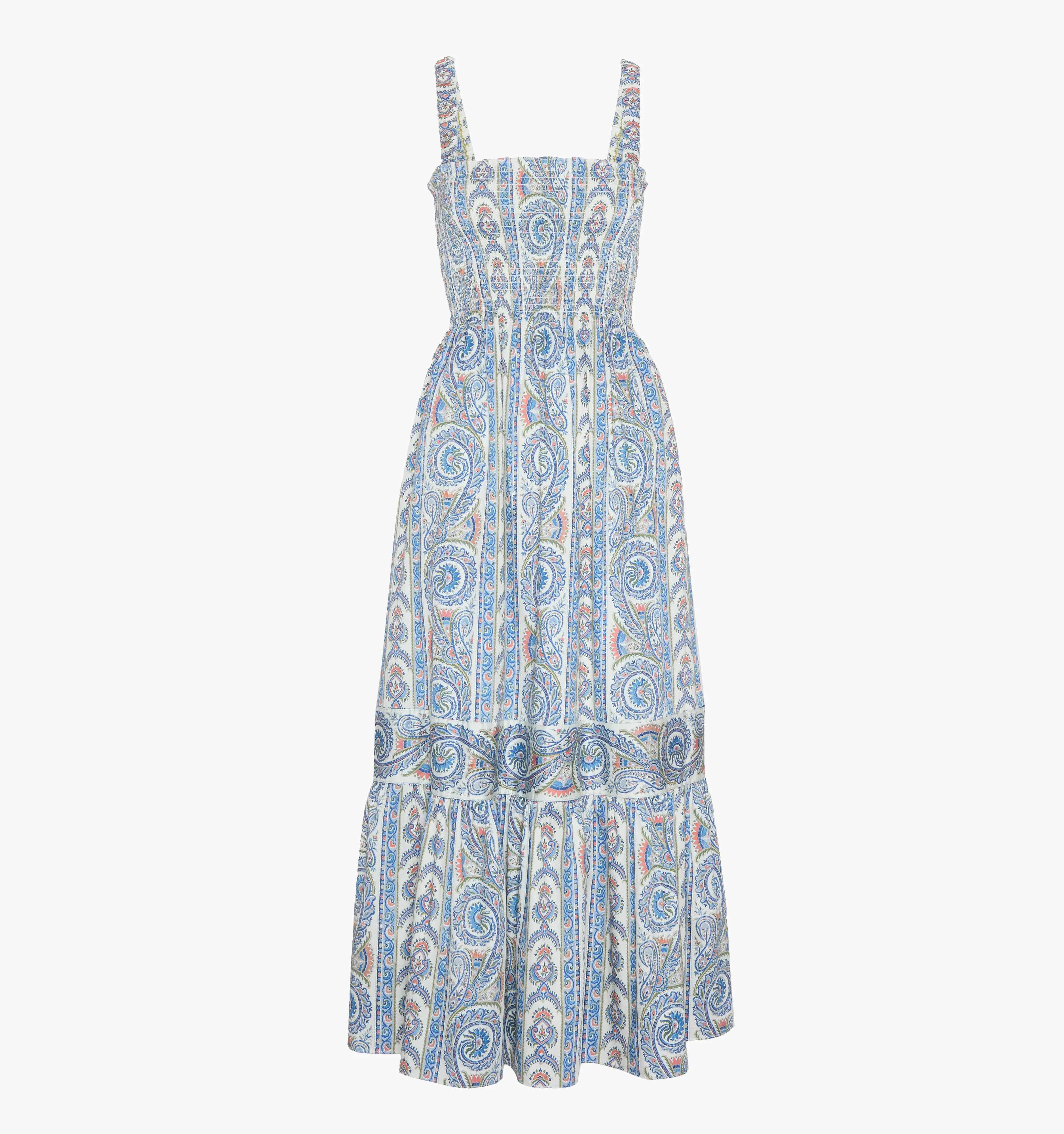 The Anjuli Nap Dress - Blue Corsica Paisley