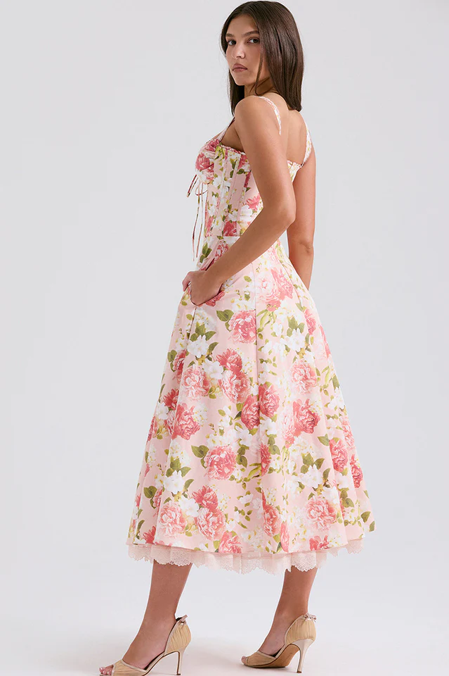 Rosalee Print Cotton Sundress