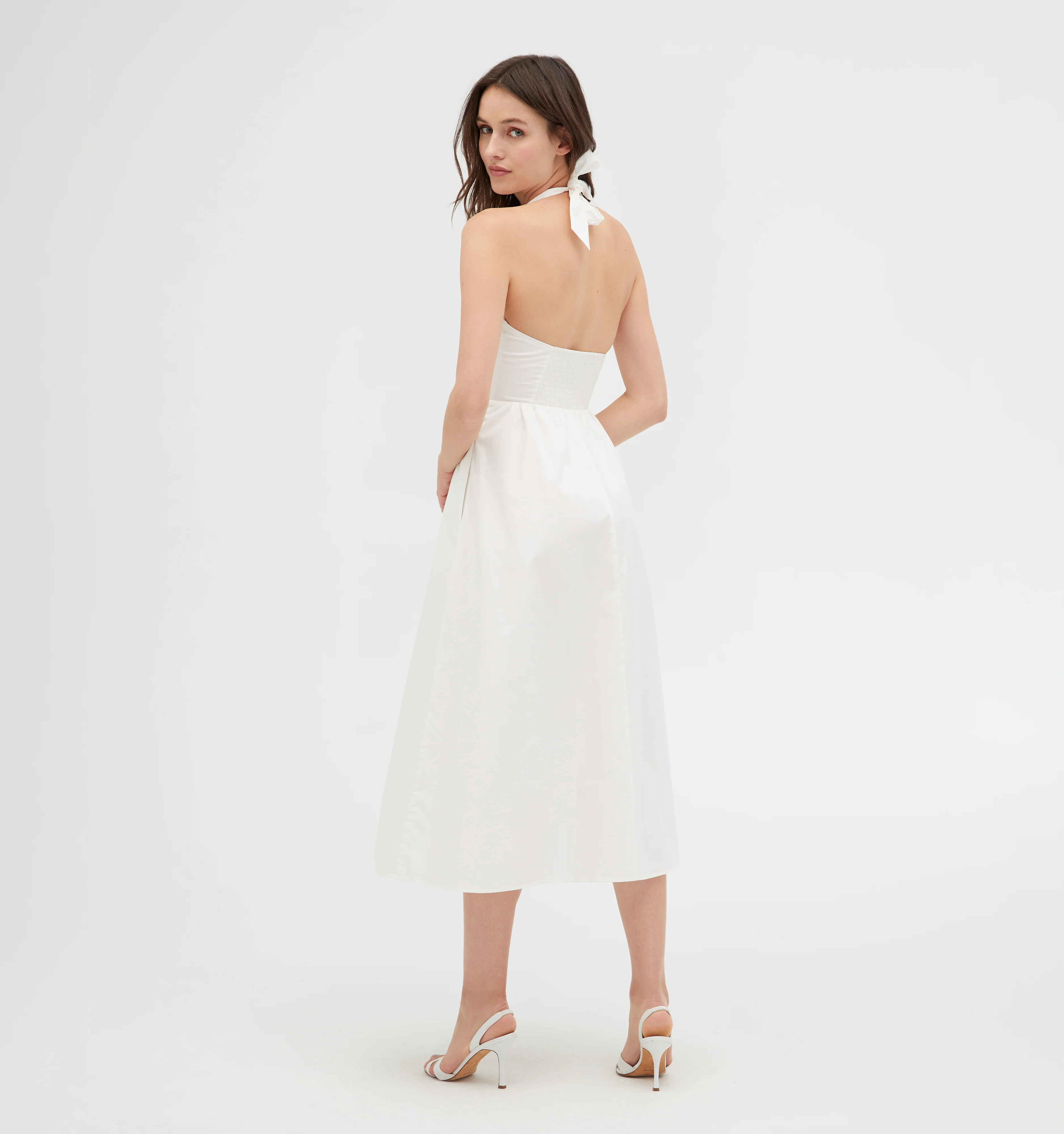 The Fleur Midi Dress - White