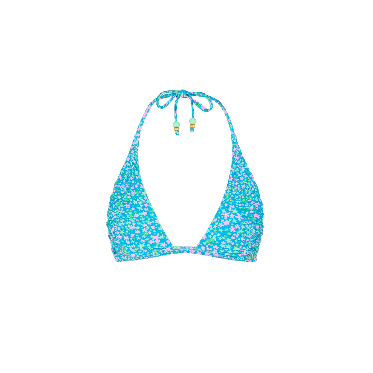 Gathered Stitch Bralette Bikini Top - Ocean Kisses