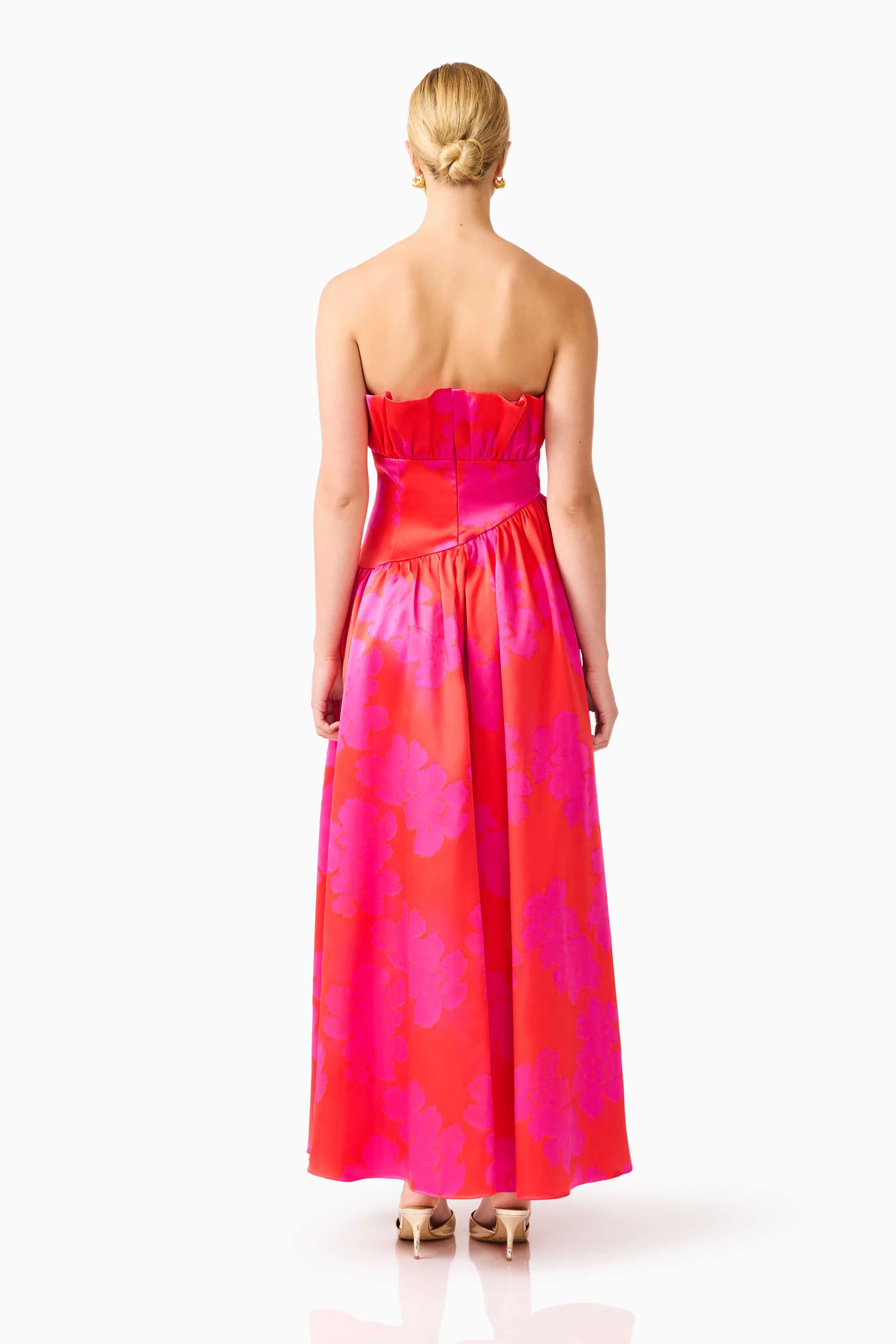 Laurel Sleeveless Maxi Dress in Pink & Red