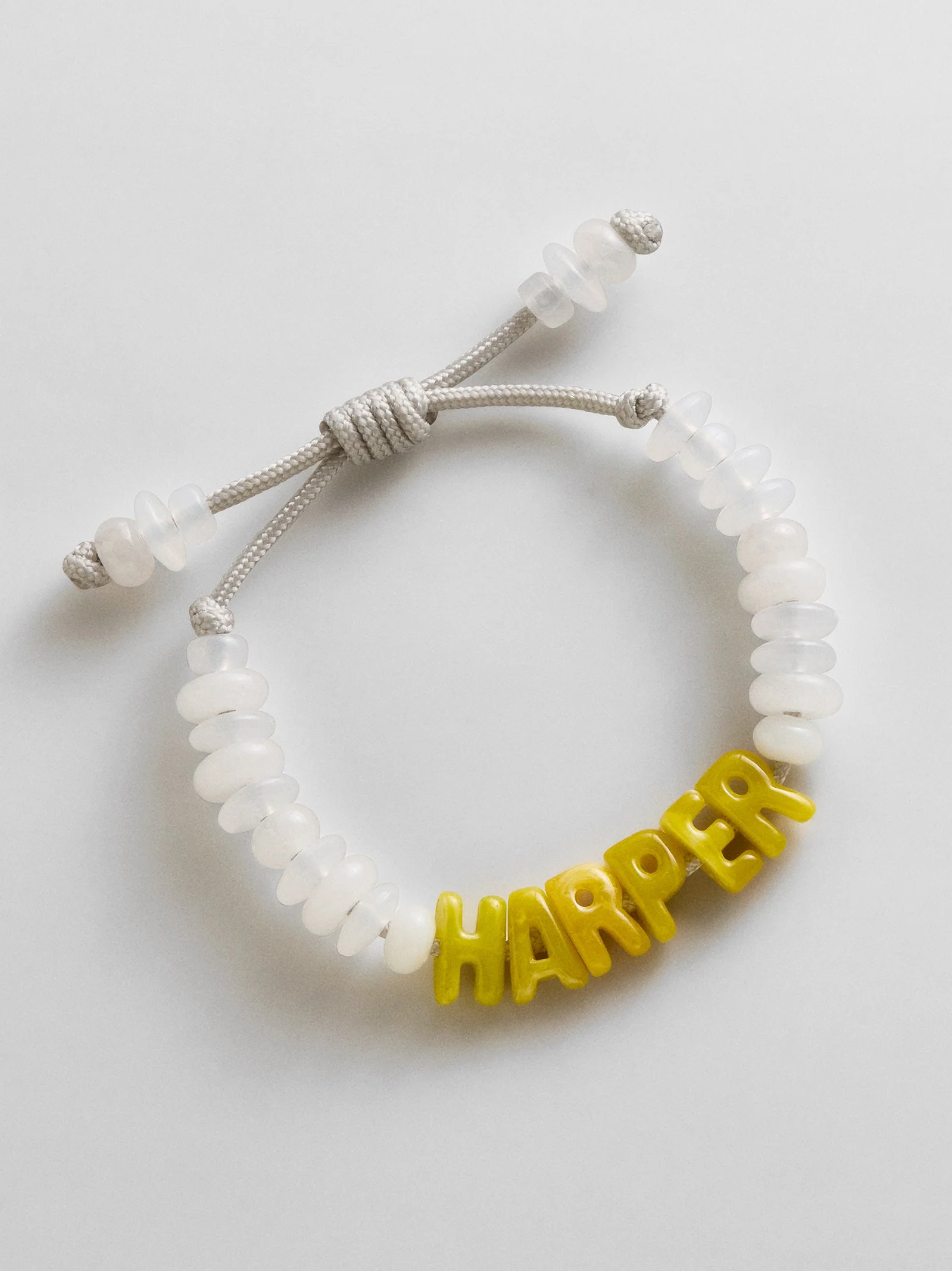 Wear Everywhere Waterproof Custom Bracelet - White Quartz/Yellow