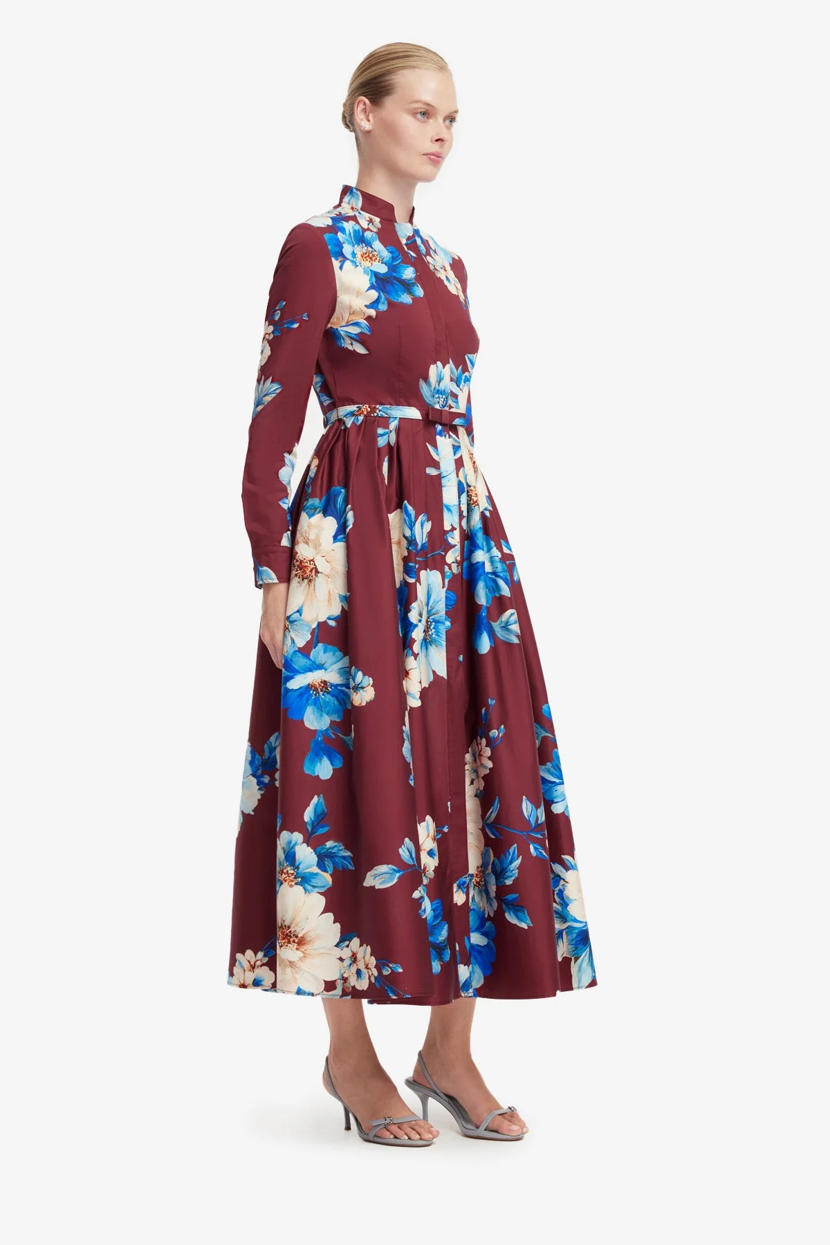 Zara Shirt Midi Dress - Cosmos Print