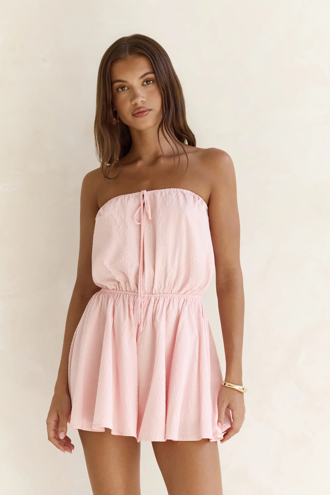 Kinder Love Strapless Romper Pink - luluinthesky