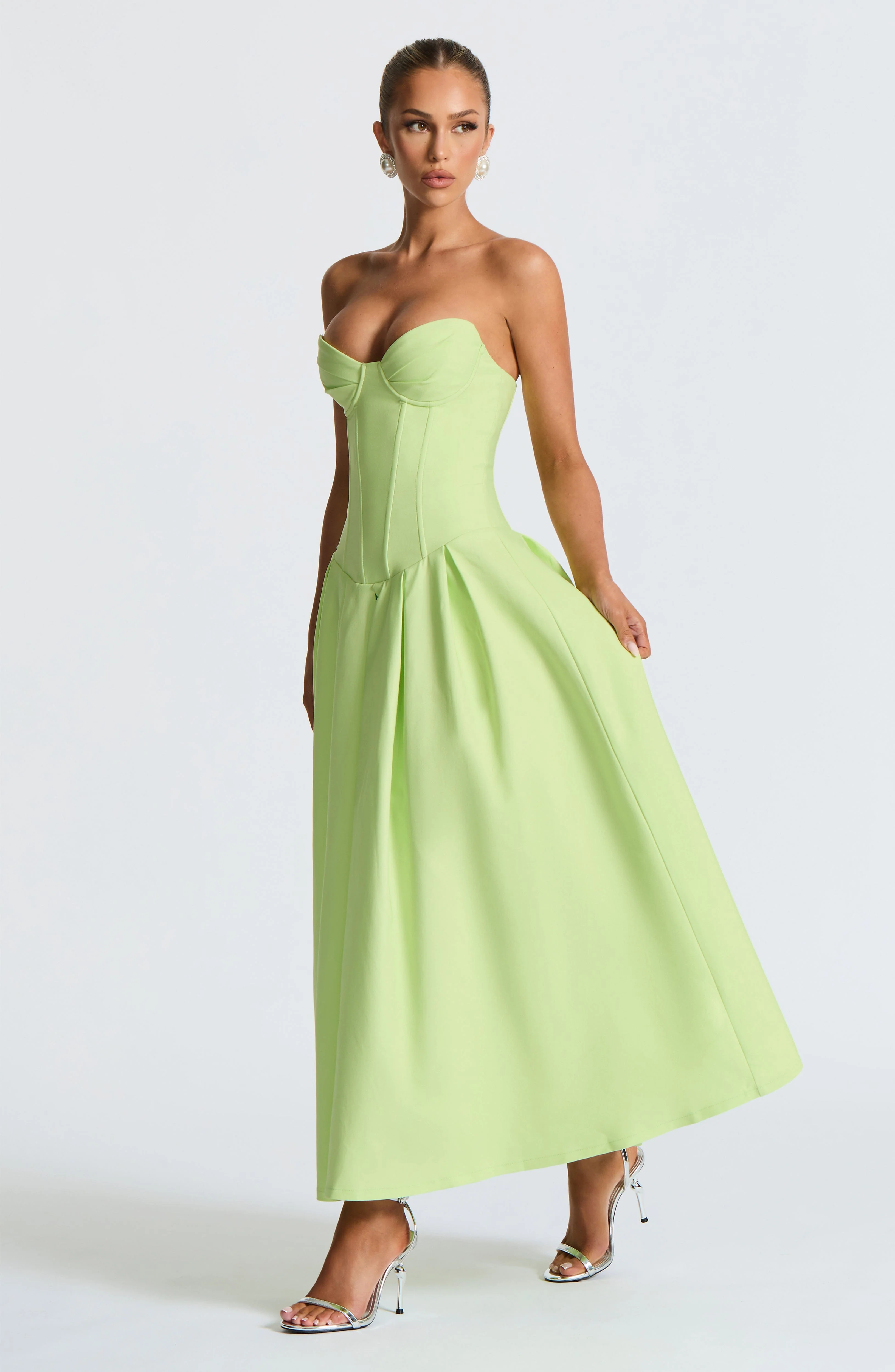 Salma Midi Dress - Lime