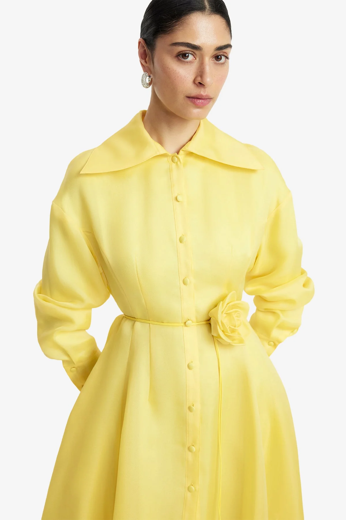 Josephine Silk Gown - Limoncello