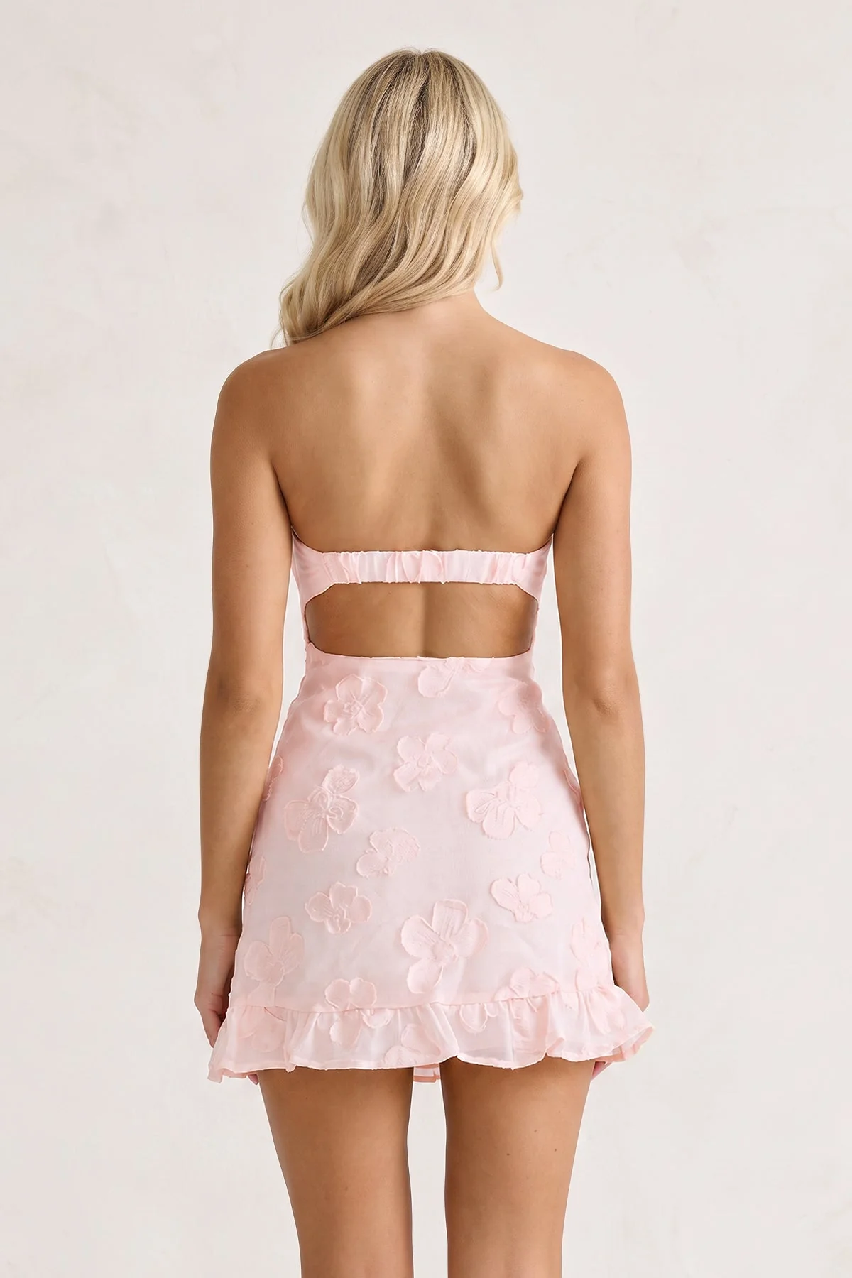 Yellow Sweetheart Embroidered Tulle Ruffled A-Line Homecoming Dress