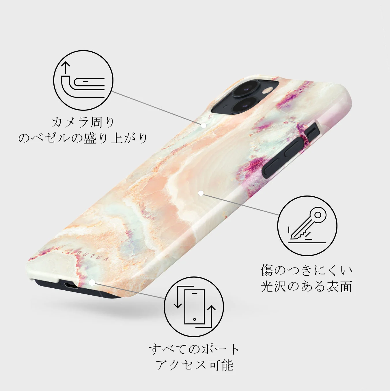 Berry Sorbet - Girly iPhone 13 Mini ケース
