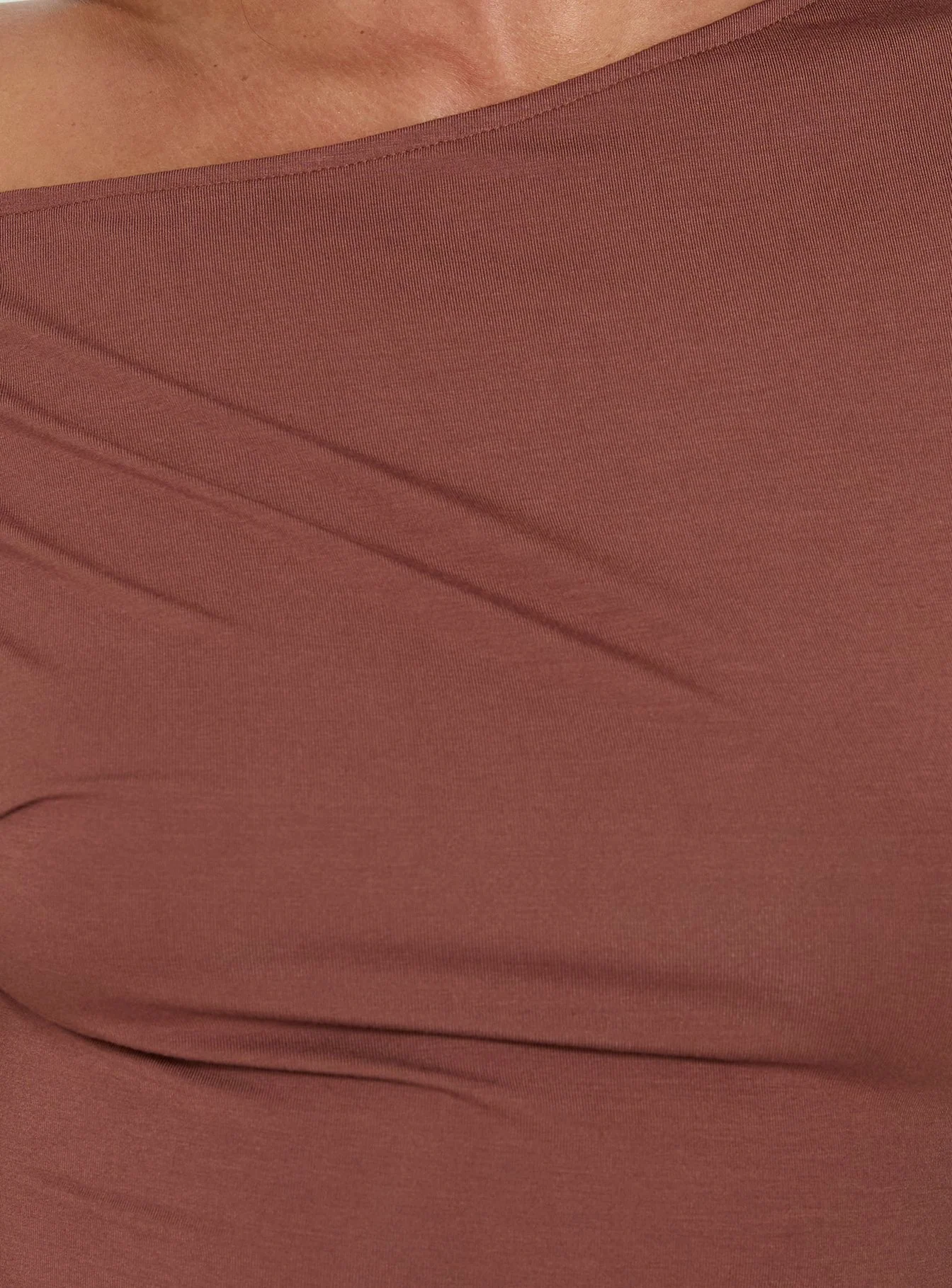 Luckiest Girl Off Shoulder Cinched Top Clay