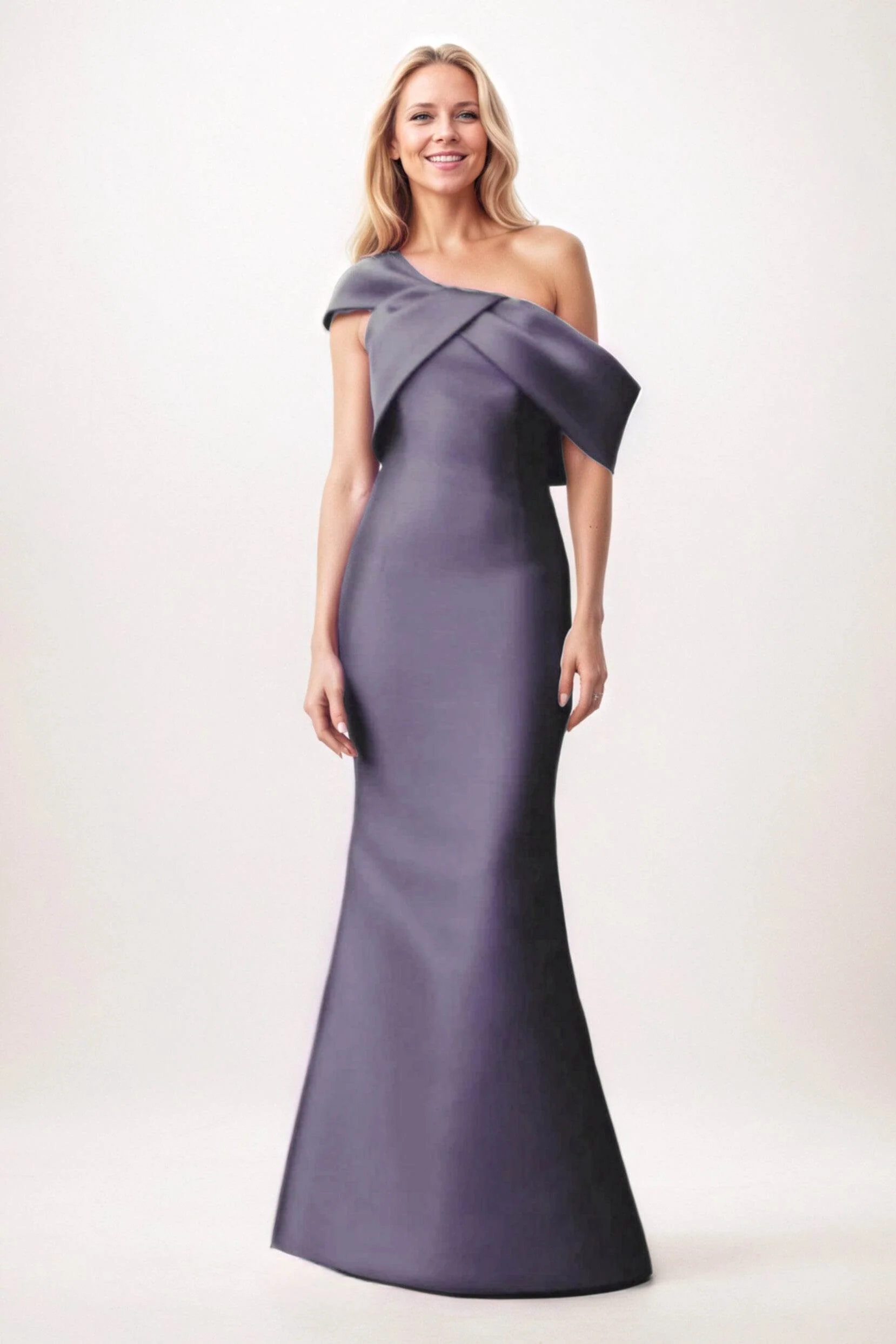 Trumpet-Mermaid Maxi Satin Mother of the Bride Dresses CM0384