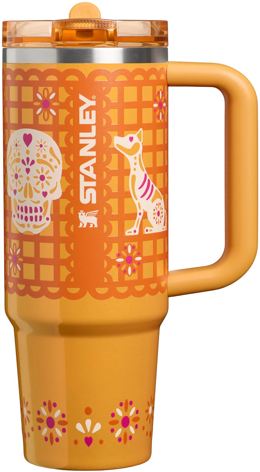 Stanley 30 oz. Quencher ProTour Flip Straw Tumbler - Dia de los Muertos - Marigold Papel Picado