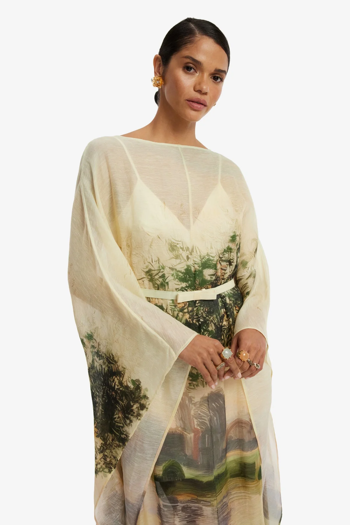 Willow Kaftan Maxi Dress - Serene Print
