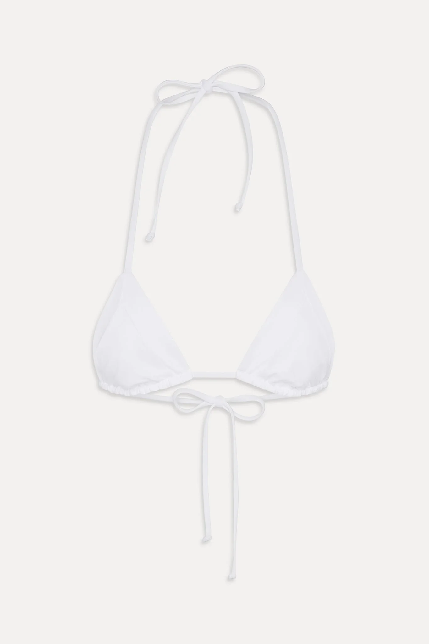 Sky Triangle Halter Bikini Top - Optic White