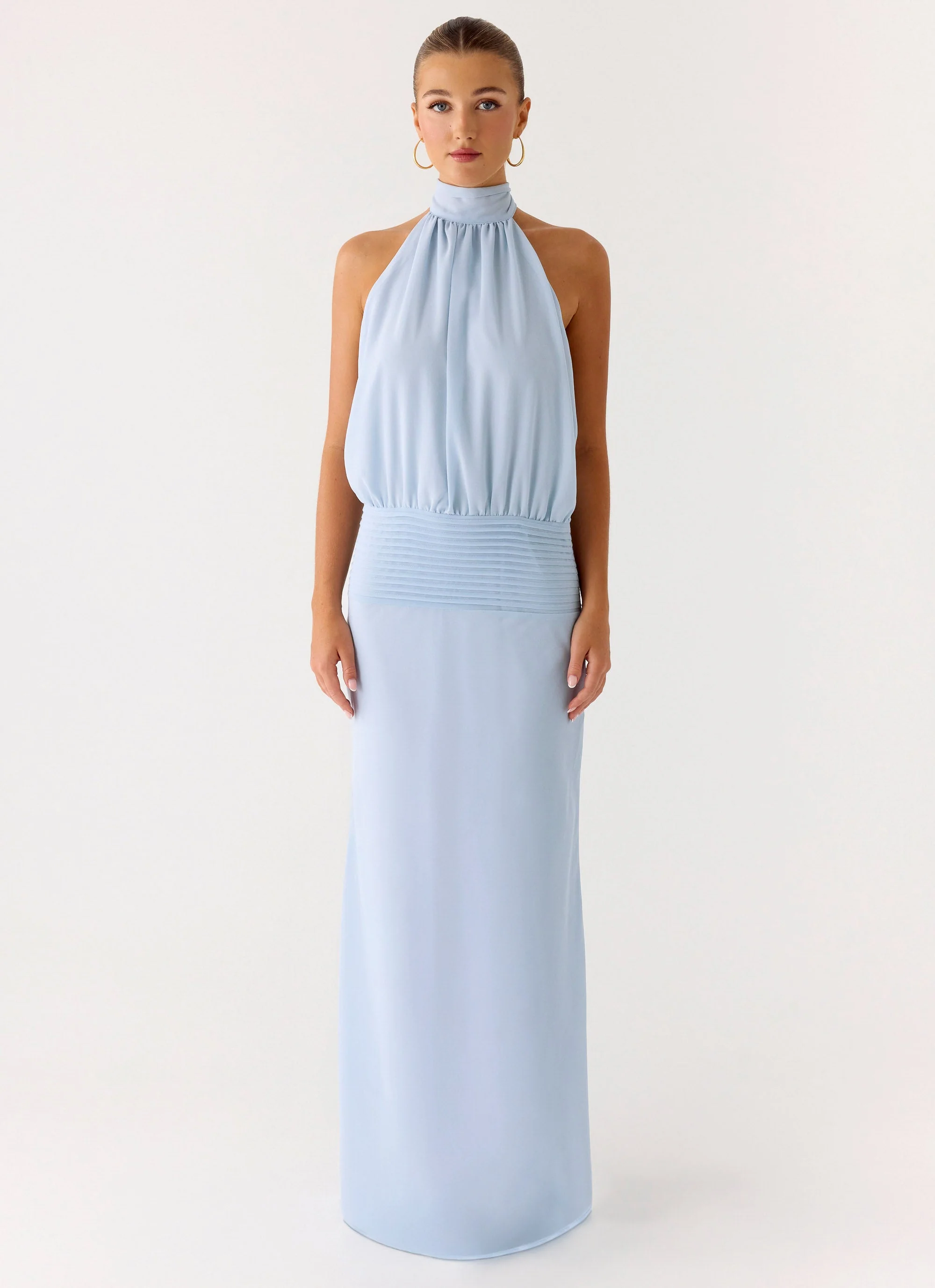 Lalia Maxi Dress - Pale Blue - luluinthesky