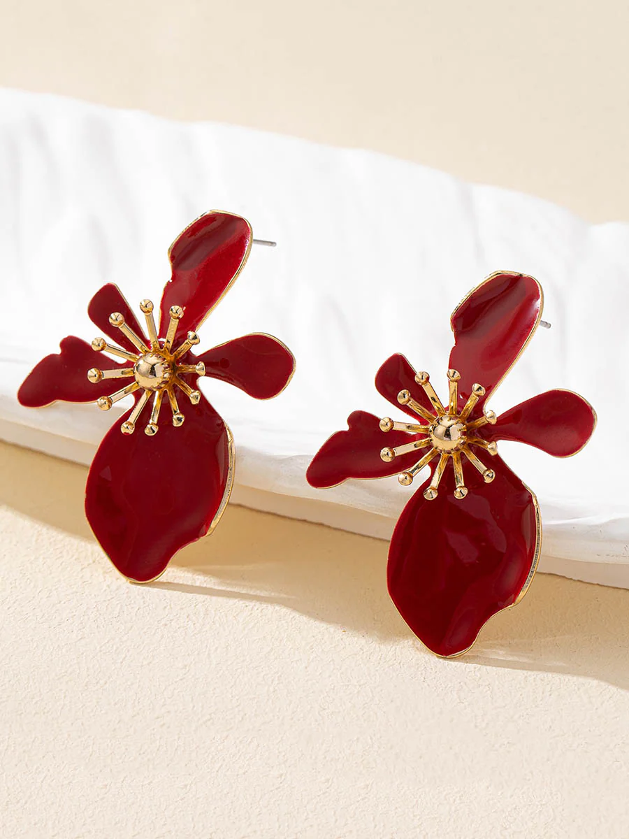 Irregularity Flower Shape Earrings Accessories