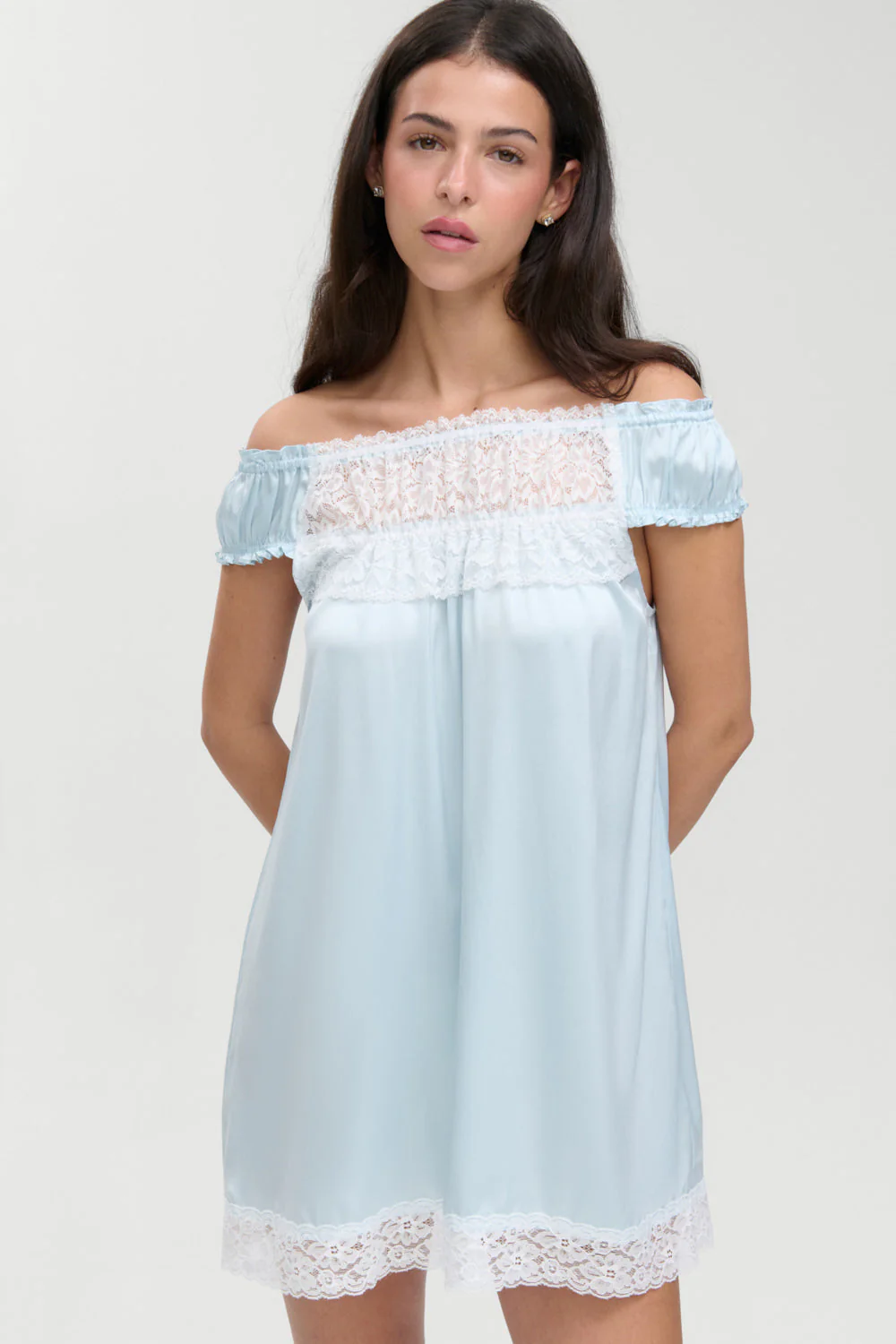 Carlisle Silk Babydoll Dress - Beach Club