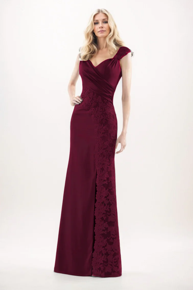 Sheath-Column Maxi Chiffon Mother Of The Bride Dress CM0275