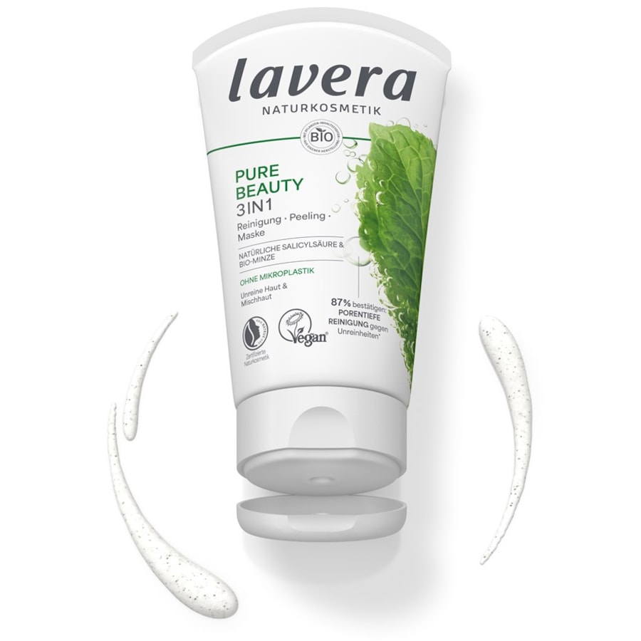 Lavera Czyszczenie Oczyszczająca maseczka złuszczająca Pure Beauty 3w1