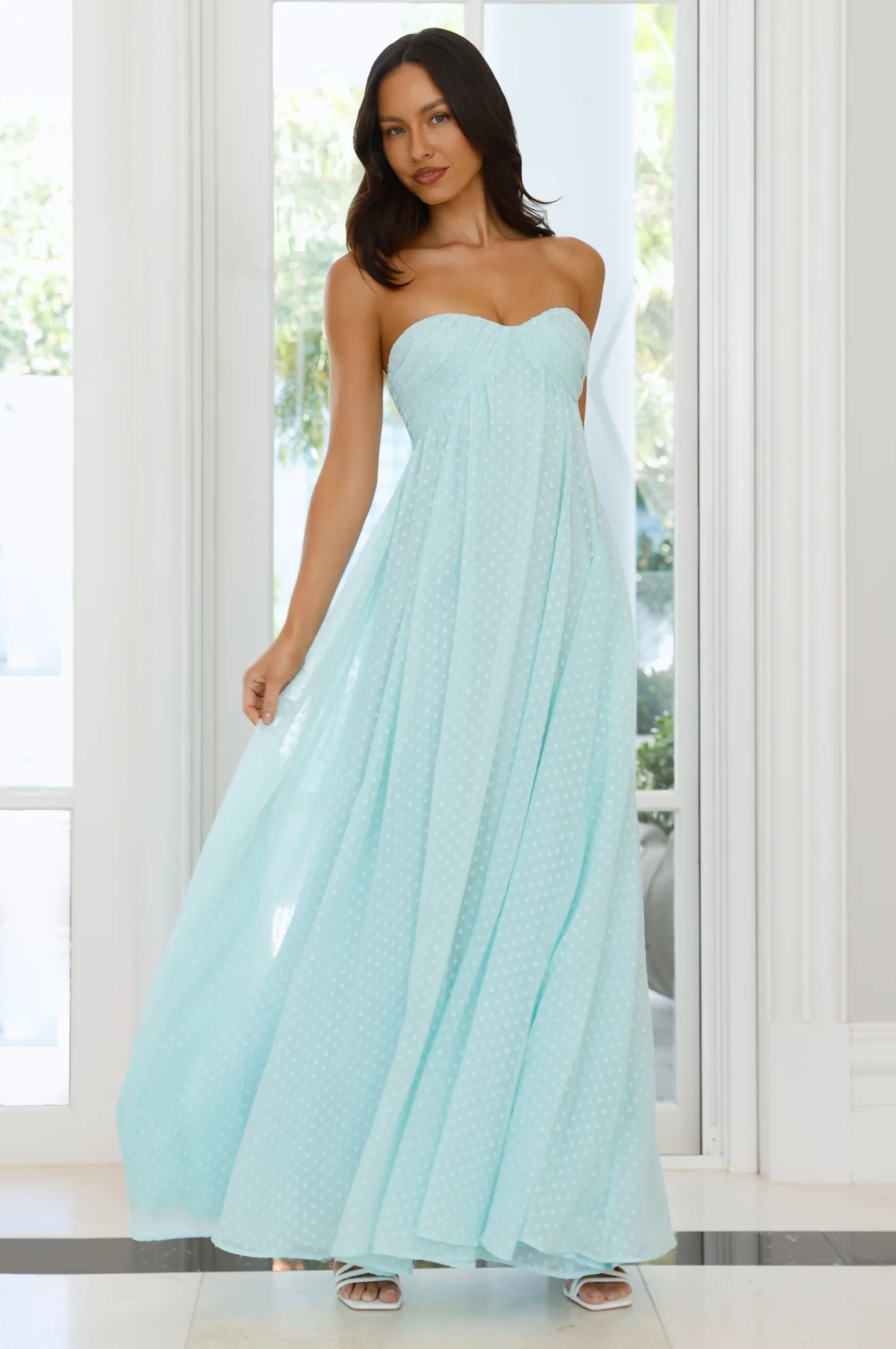 Secluded Grove Strapless Maxi Dress Mint - luluinthesky