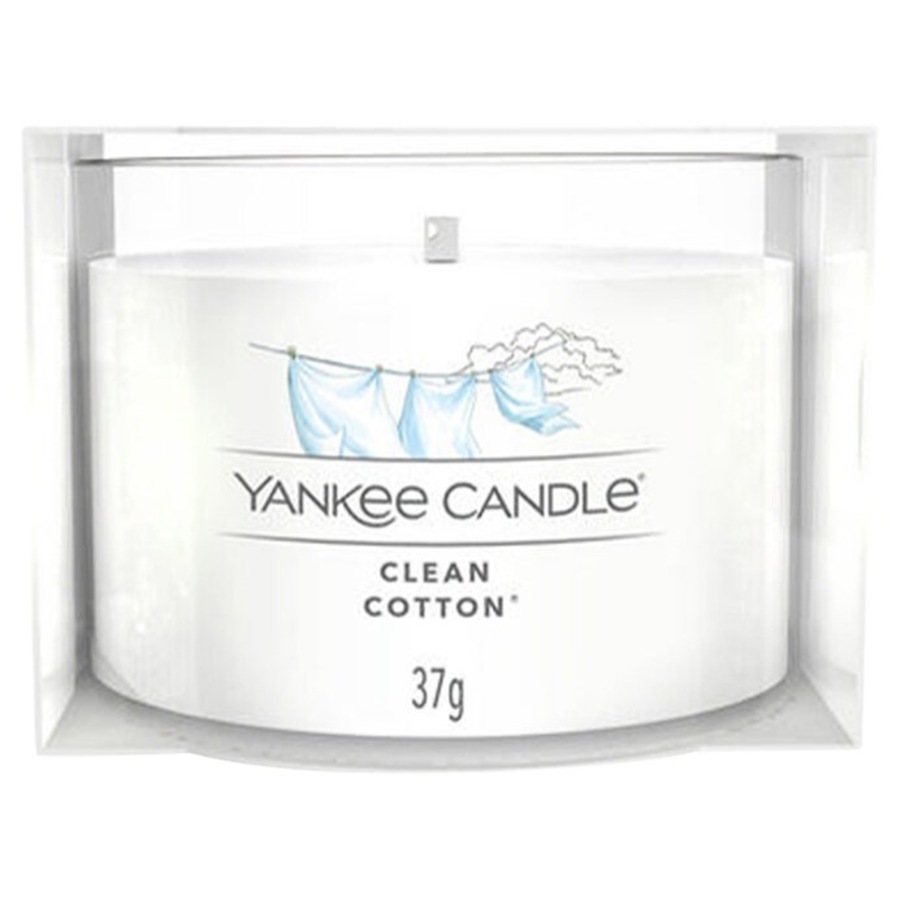 Yankee Candle Świeca wotywna w szkle Clean Cotton