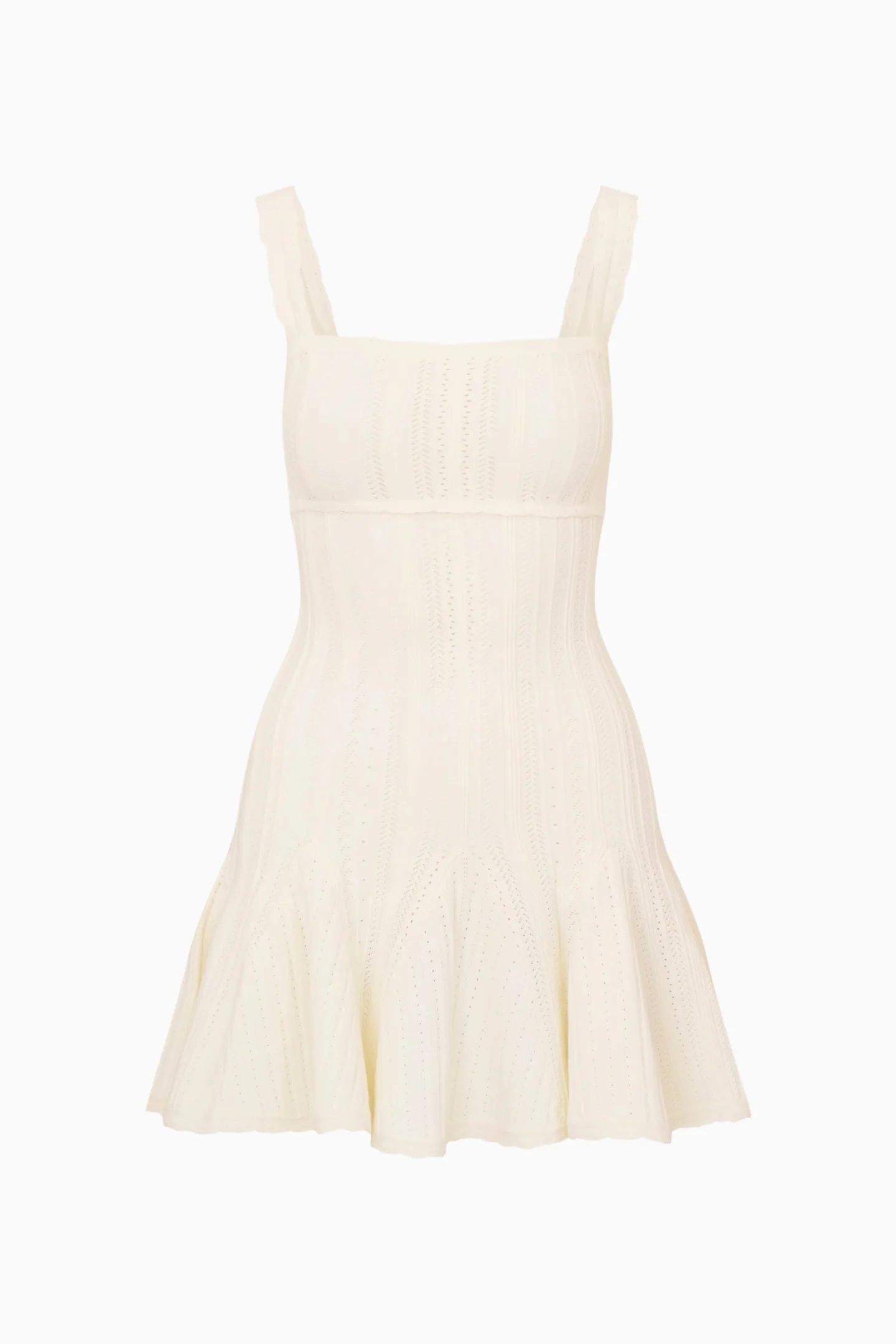 Tabatha Stretch Pointelle Mini Dress